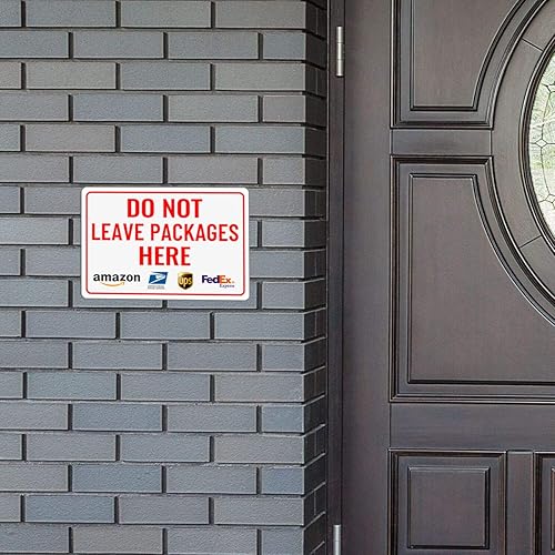 Miniatura 9 de Bestylez Please Leave Packages Deliveries Here - Letrero de entrega de Bestylez para uso en exteriores de 12 x 8 pulgadas (154)