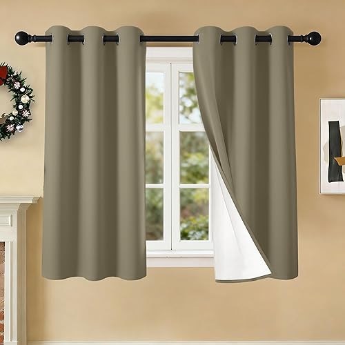 Miniatura 40 de Cortinas 100% opacas de 84 pulgadas de largo para dormitorio, sala de estar, cortinas de oscurecimiento de habitación con aislamiento térmico con