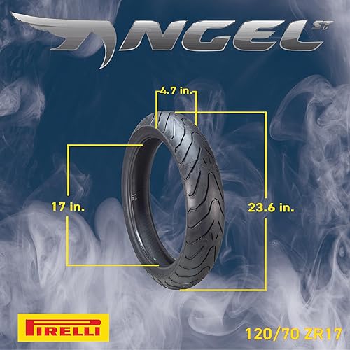 Miniatura 2 de Pirelli Angel ST 12070ZR17 (58W) - Neumático delantero de motocicleta  Neumático deportivo de alto rendimiento para un mejor agarre, durabilidad y
