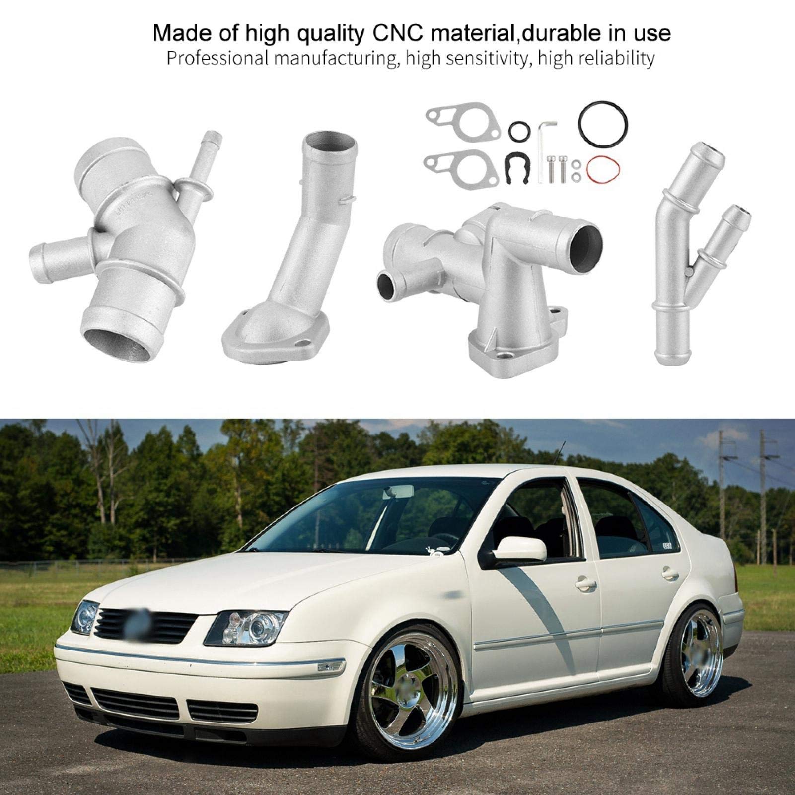 Obudowa termostatu z odlewu aluminiowego CNC do MK4 Golf 1.8T do chłodzonej flangii Flangia aluminiowa 1,8t termostat vag 1,8t termostat golfowy 4 termostat golfowy vag 1,8t ther
