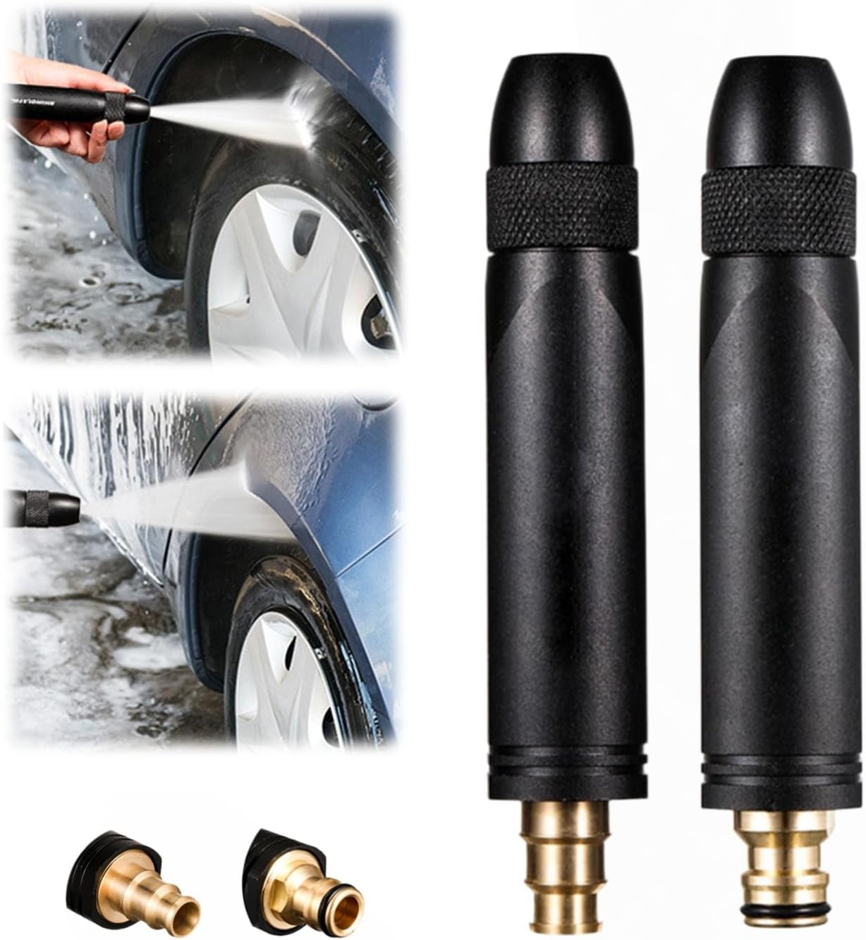 Home High Pressure Car Wash Water Gun with Booster Nozzle and Hose, 2026 Pressure Watering Nozzle for Patio Cleaning, Adjustable Spray Nozzles for Gardening (A and B)