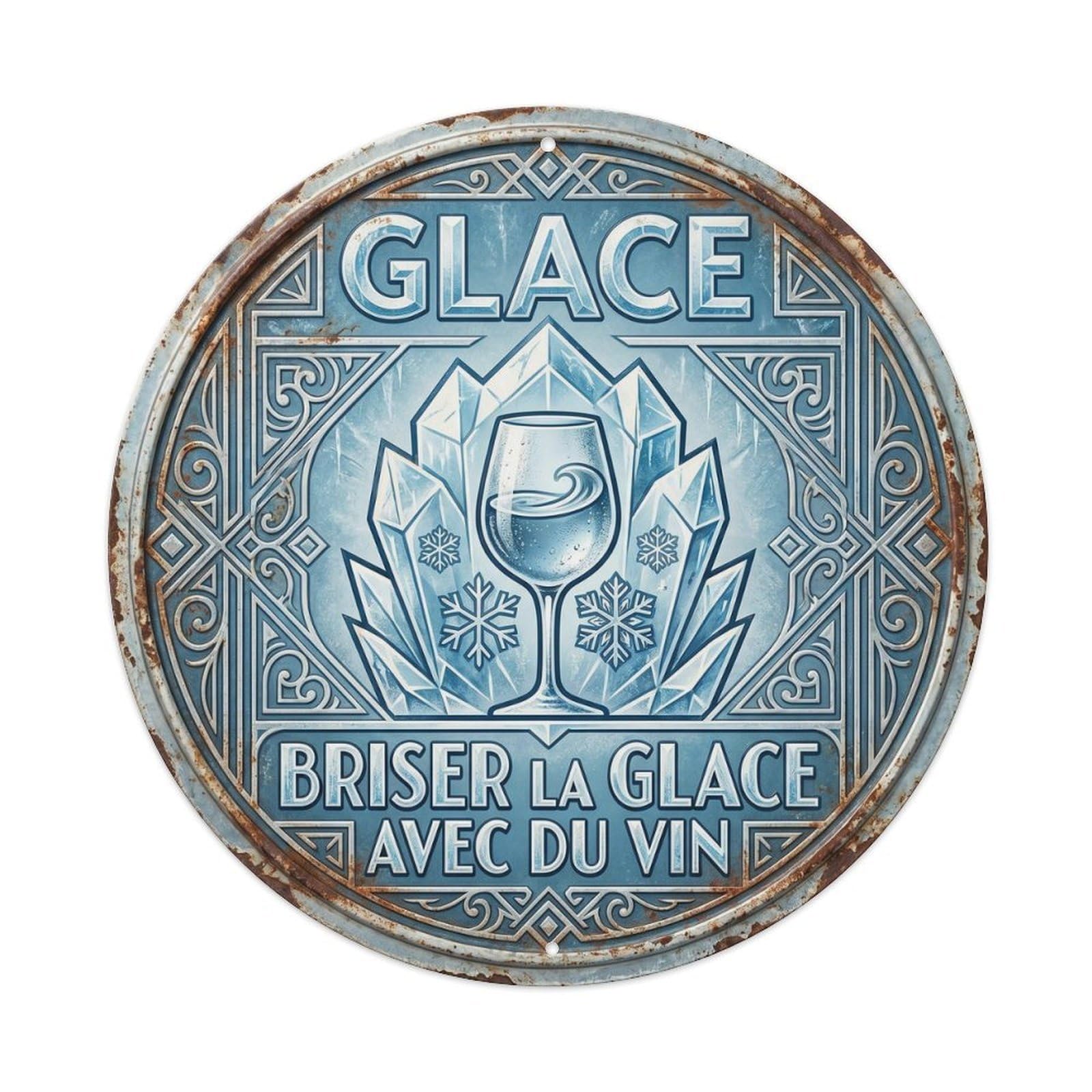 Ice Humorous Tavern Ice Metal Tin Sign