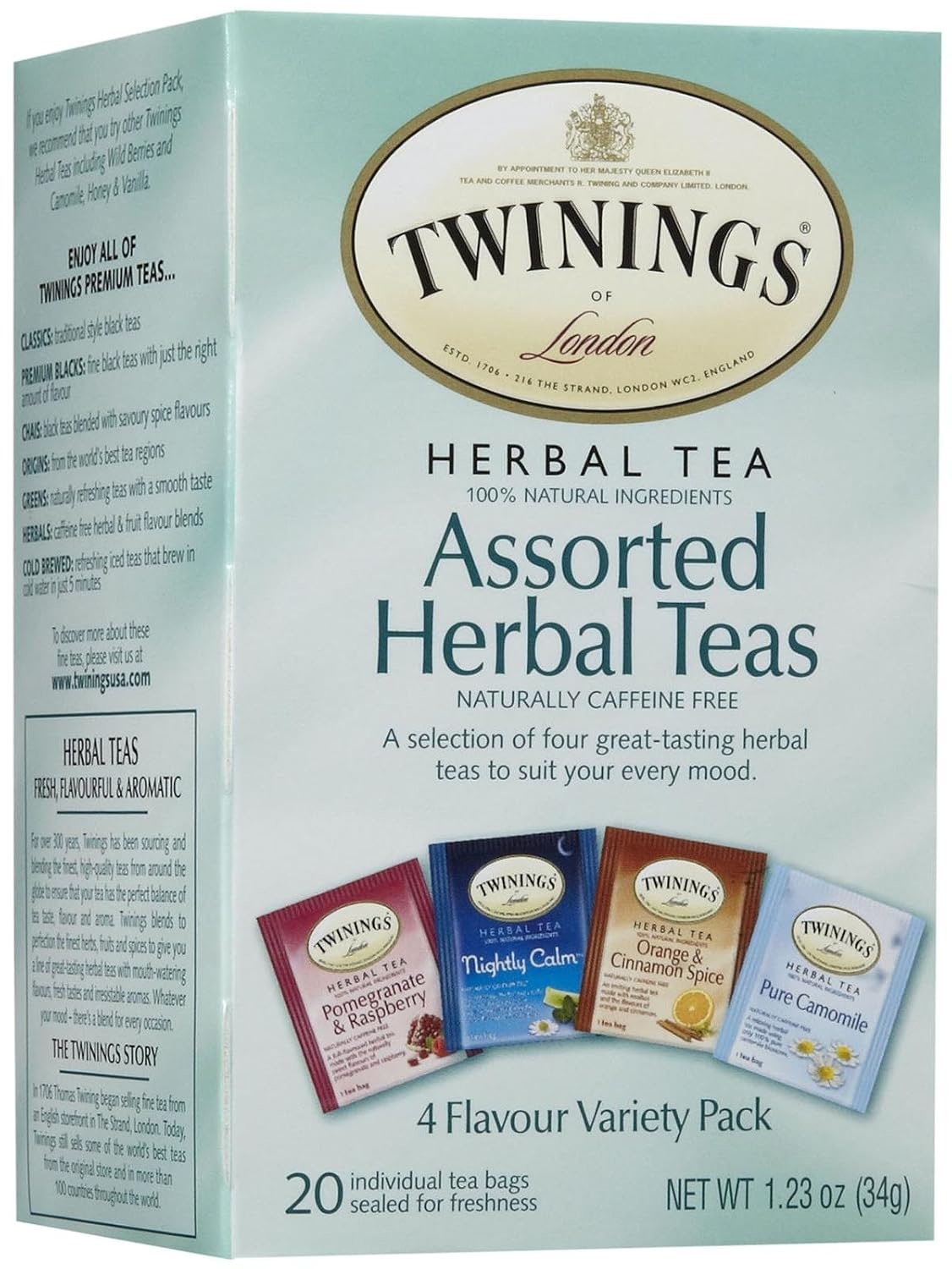 Twinings Assorted Herbal Tea, 20 ct