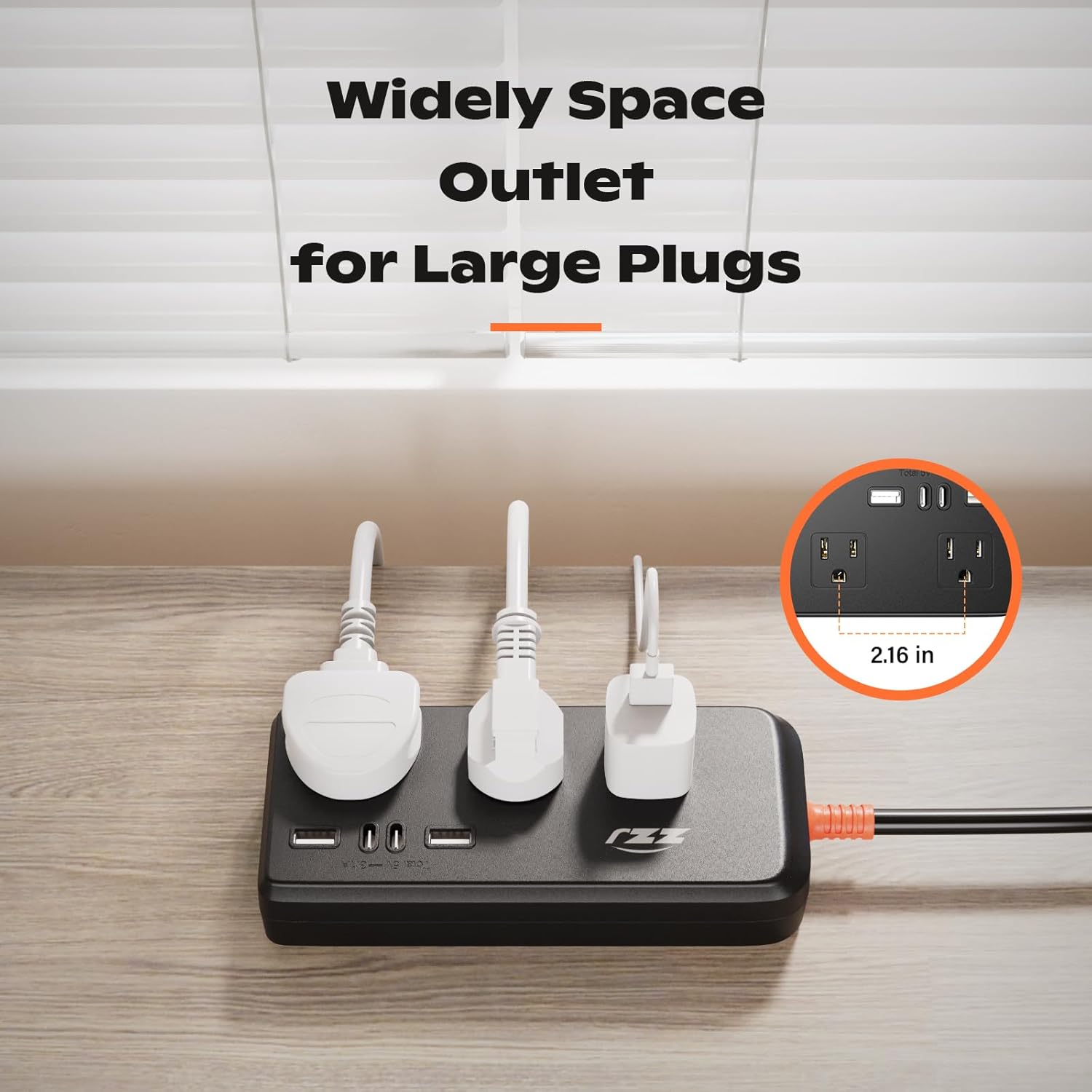 Outdoor Power Strip Weatherproof, IPX6 Waterproof Surge Protector with 3 AC Outlets and 2USB A&2USB C, 6FT Extension Cord, Wall Mountable for Indoor Outdoor, UL FCC Listed