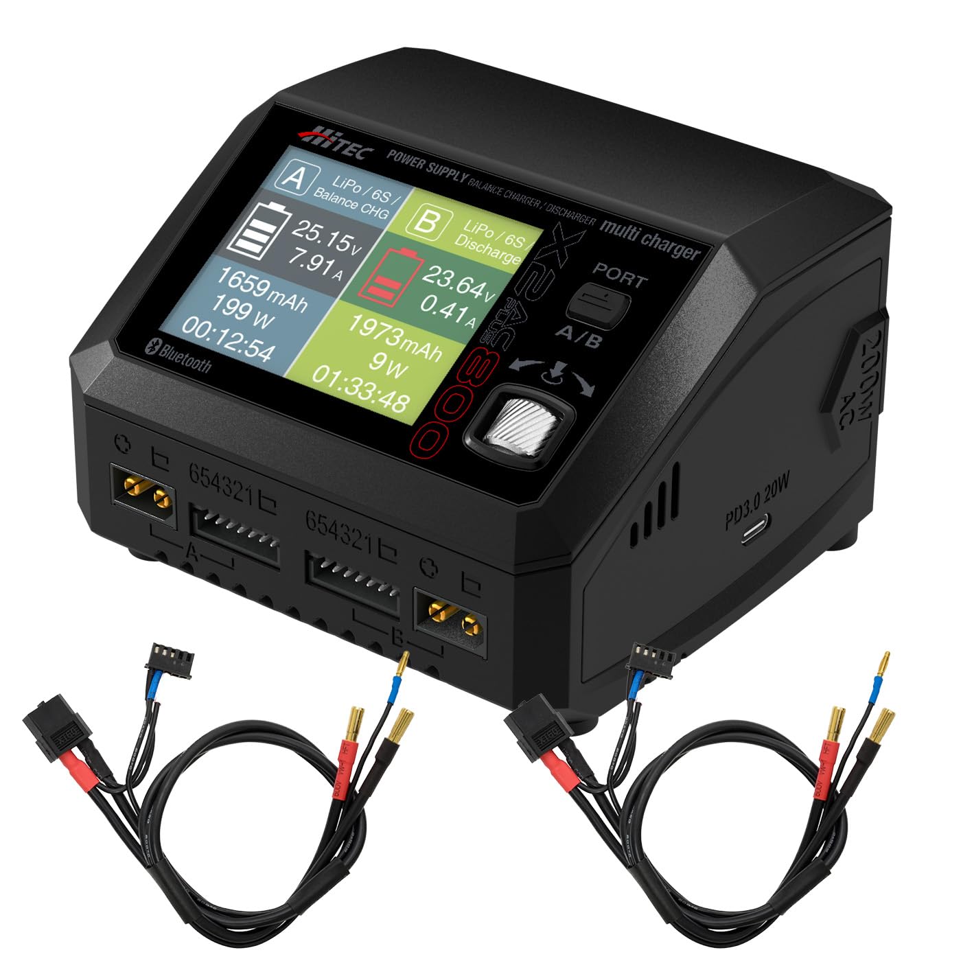 Amazon | ハイテック Multi Charger X2 AC PLUS 800 リポ競技セット  