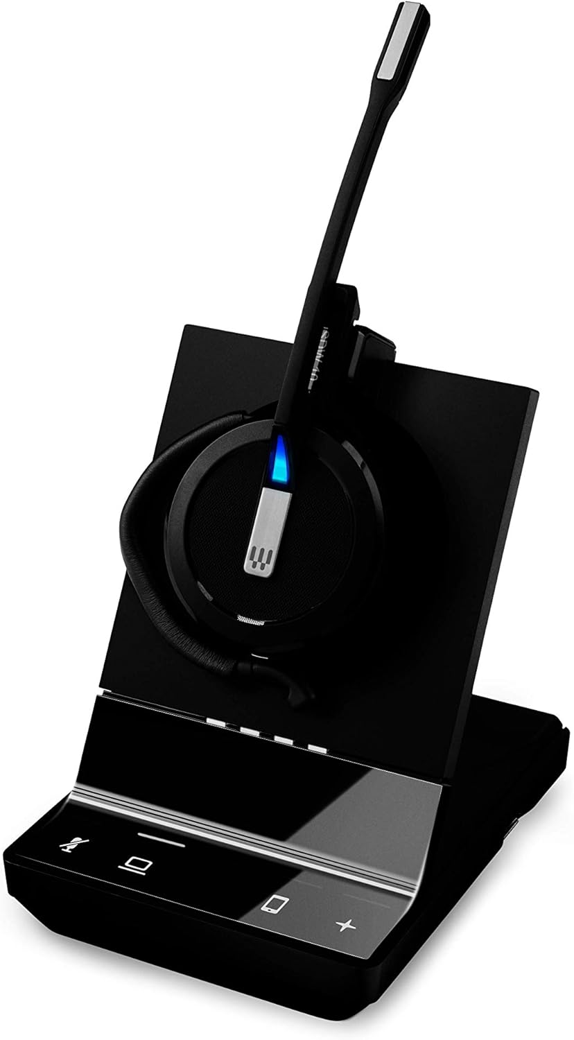 Get Special Price Sennheiser SDW 5013 (506580) - Wireless DECT Headset for PC/Softphone Connection Dual Microphone Ultra Noise Cancelling, Black