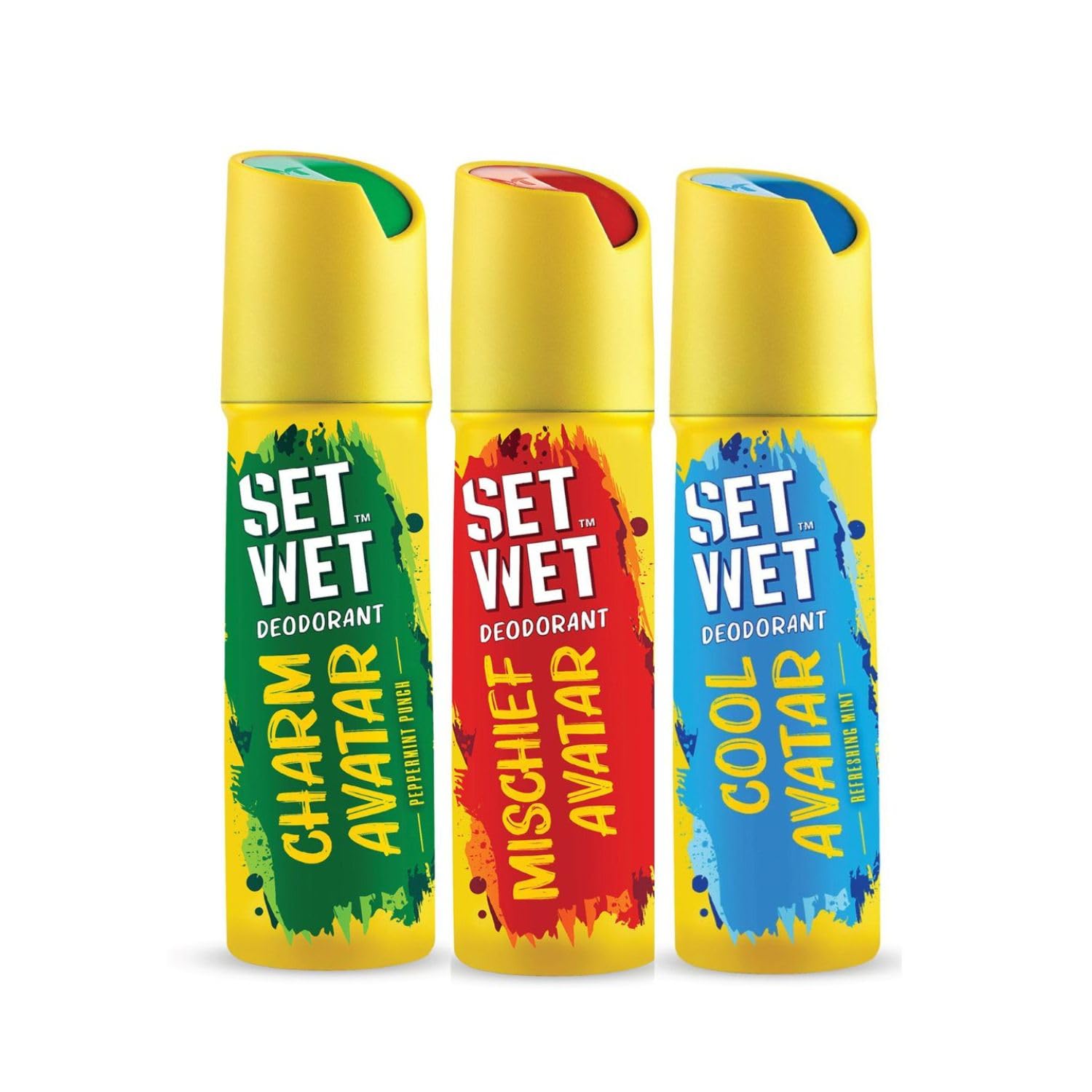 Set Wet Cool, Charm, Mischief Avatar Deodorant & Body Spray Perfume For Men, Pack of 3,180ml Each-image-44