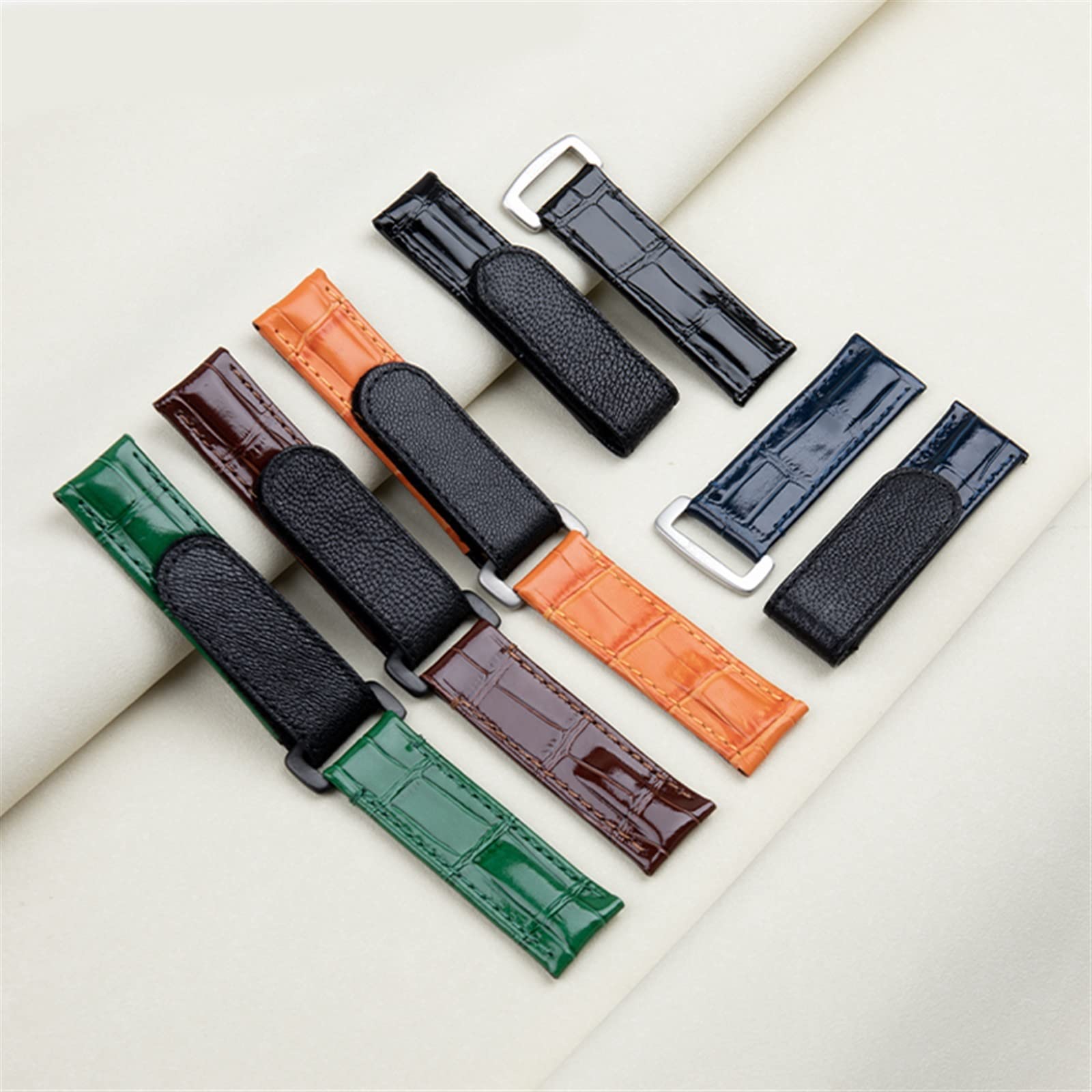 Cinturini, Cinturino for orologio in pelle di vacchetta da 20 mm con fibbia