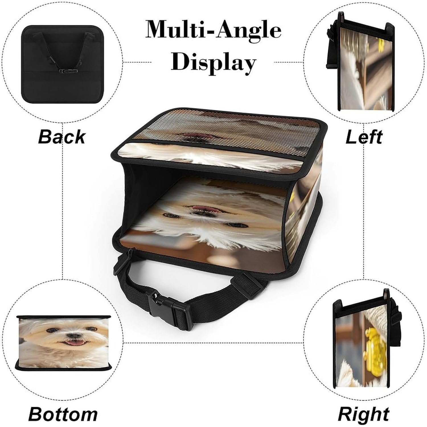 Cute Maltese Puppy Dog Car Seat Back Organizer Car Organizer image 3