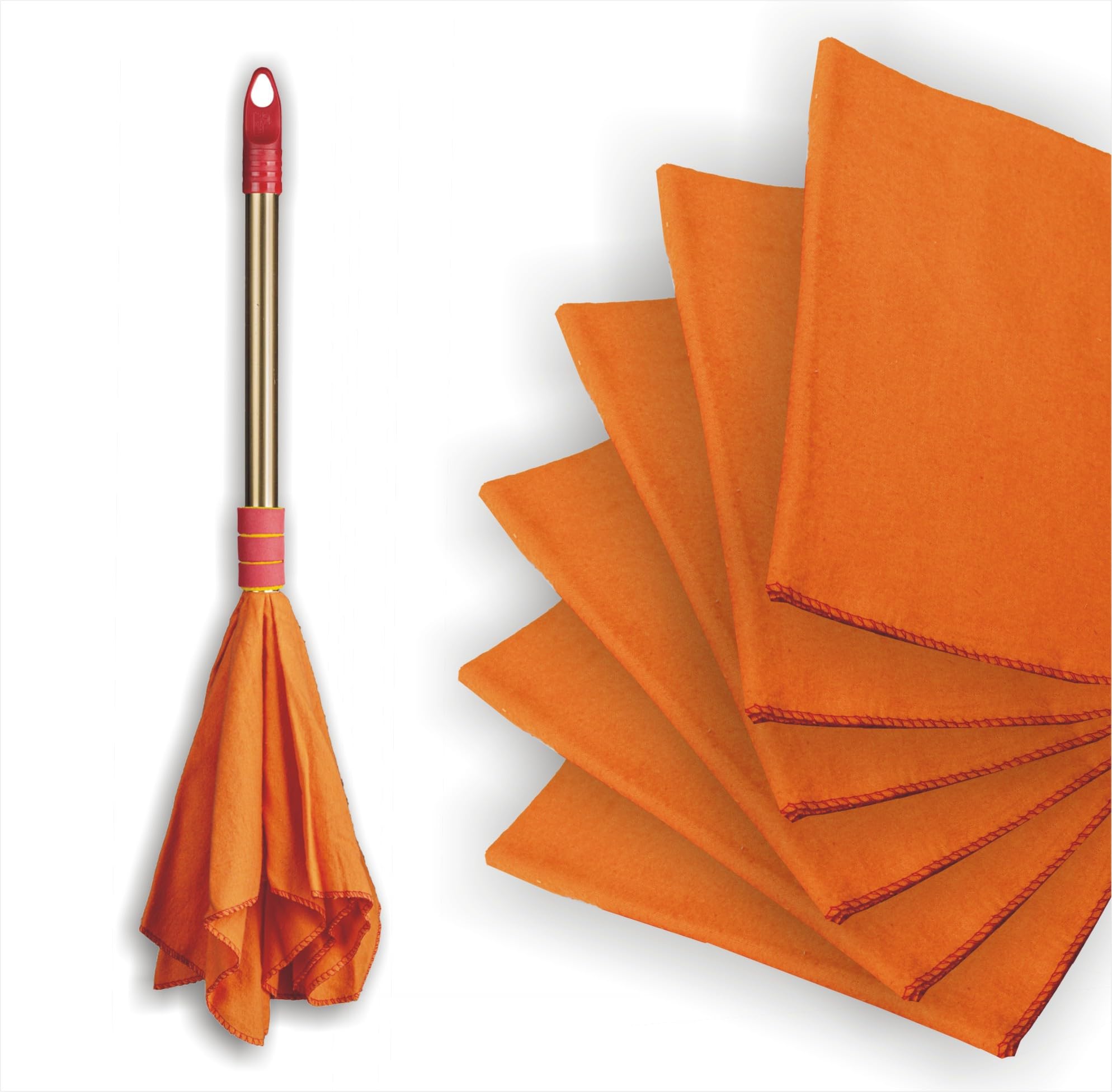 Vimal Golden Handle Duster (Dust Mop - 1 pc.) and High Density Dust Cleaning Flannel Cloths (6 pcs) Combo Set (B0CKRXMP3L) Amazon Price History, Amazon Price Tracker