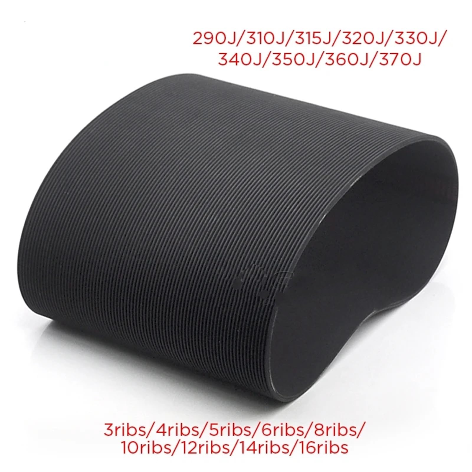 Cinghia Trasmissione Multi Cuneo 370J | Per Ascensori, Lavatrici, Pialle - Foto 3