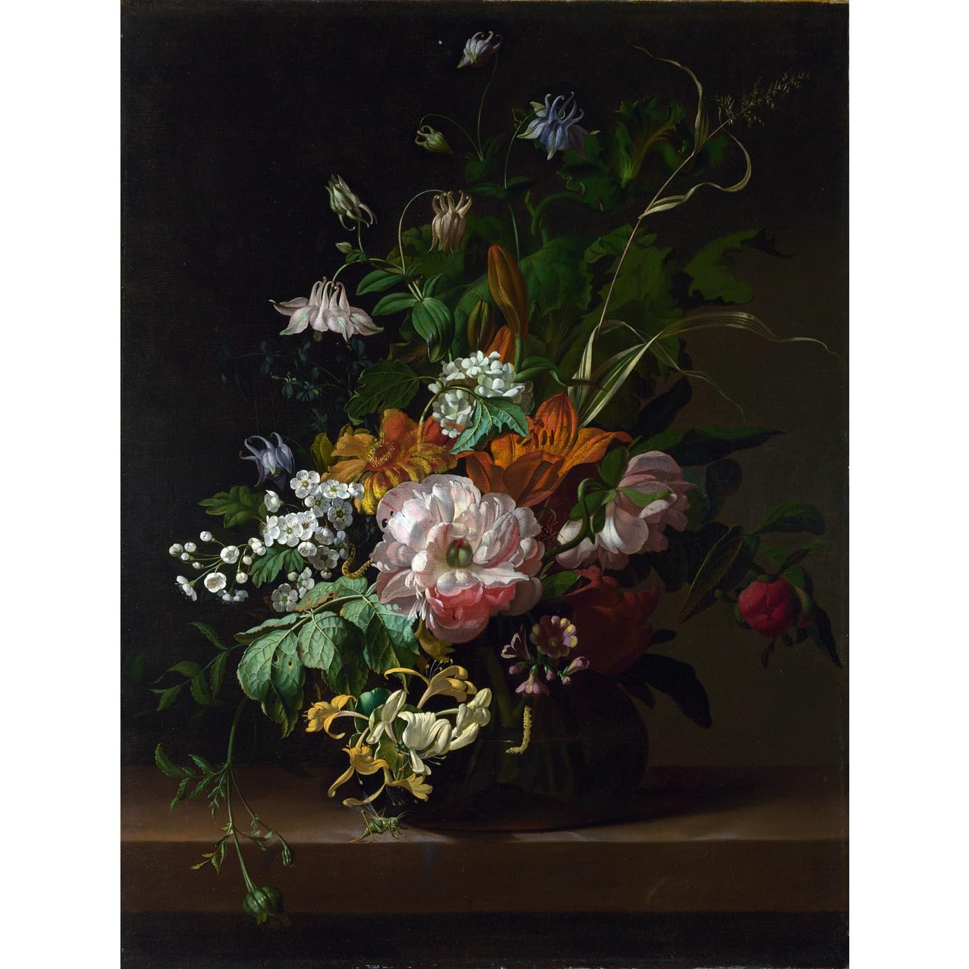 Impression sur toile Fleurs dans un vase grand format art durable - 2