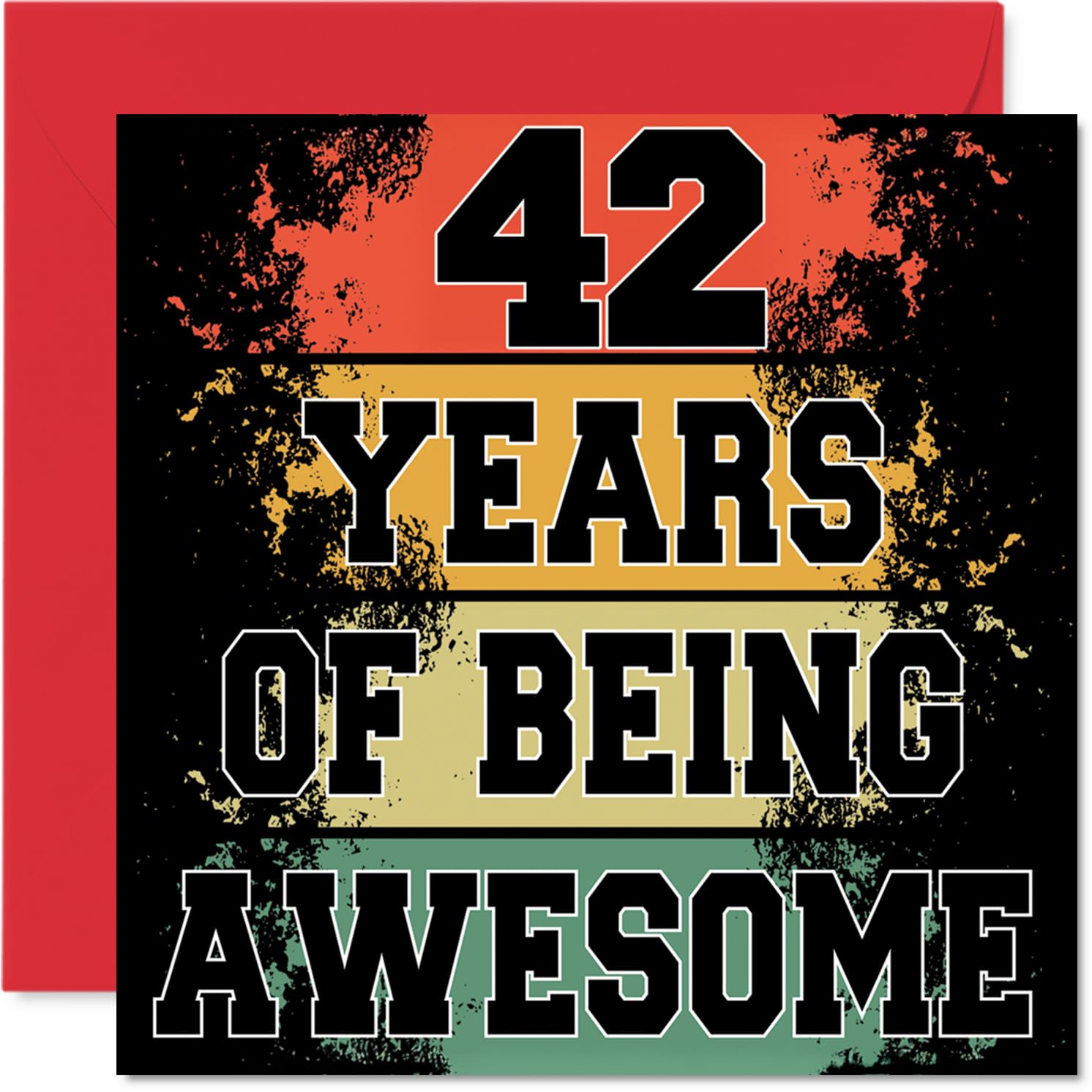 42nd Birthday Cards for Men Women - Being Awesome - Happy Birthday Card for 42 Year Old Man Woman Friend Nephew Neighbour Auntie, 145mm Bday Greeting Cards