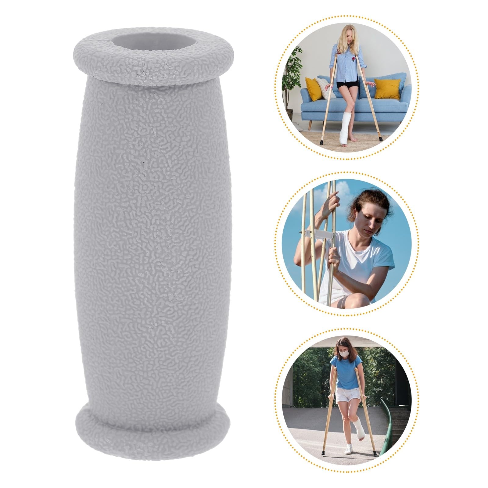 Healvian 10 Piezas Empuñadura para Muletas Recambio Antideslizante Cómoda Duradera Almohadilla Tpr para Soporte en Lesiones Uso Médico