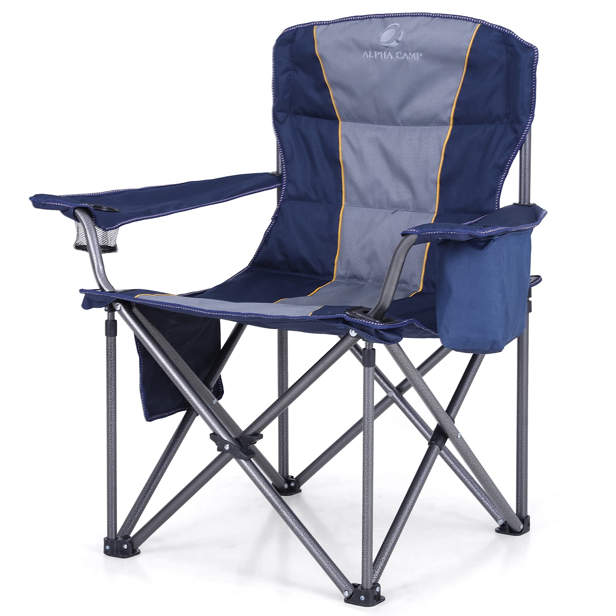 Buy ALPHA CAMP Oversized Camping Folding Chair Heavy Duty Lawn Chair