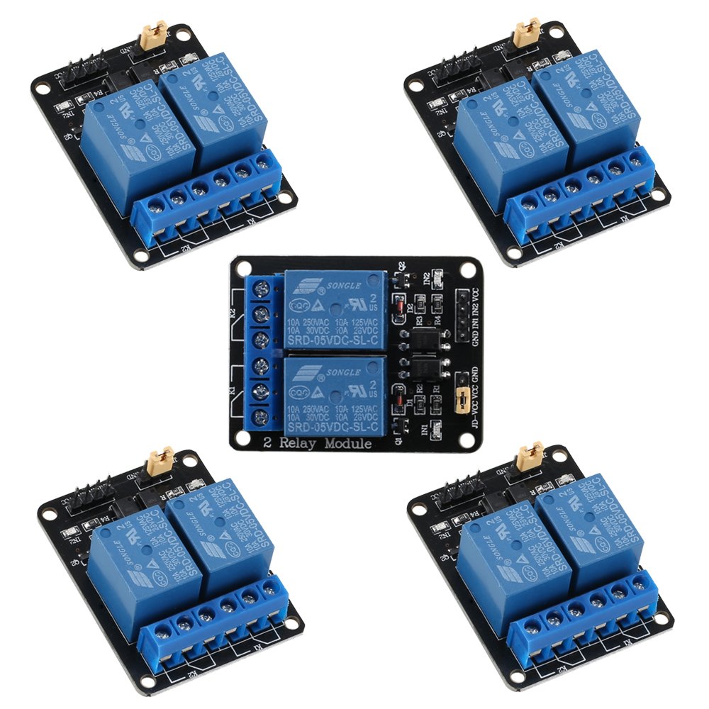 Buy ManYee 5pcs 2 Channel DC 5V Arduino Relay Module Relay Expansion ...