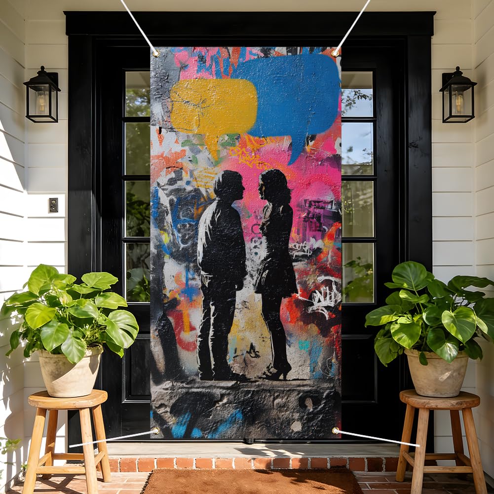 arricraft Polyester Door Cover Banner, Street Graffiti — image 1