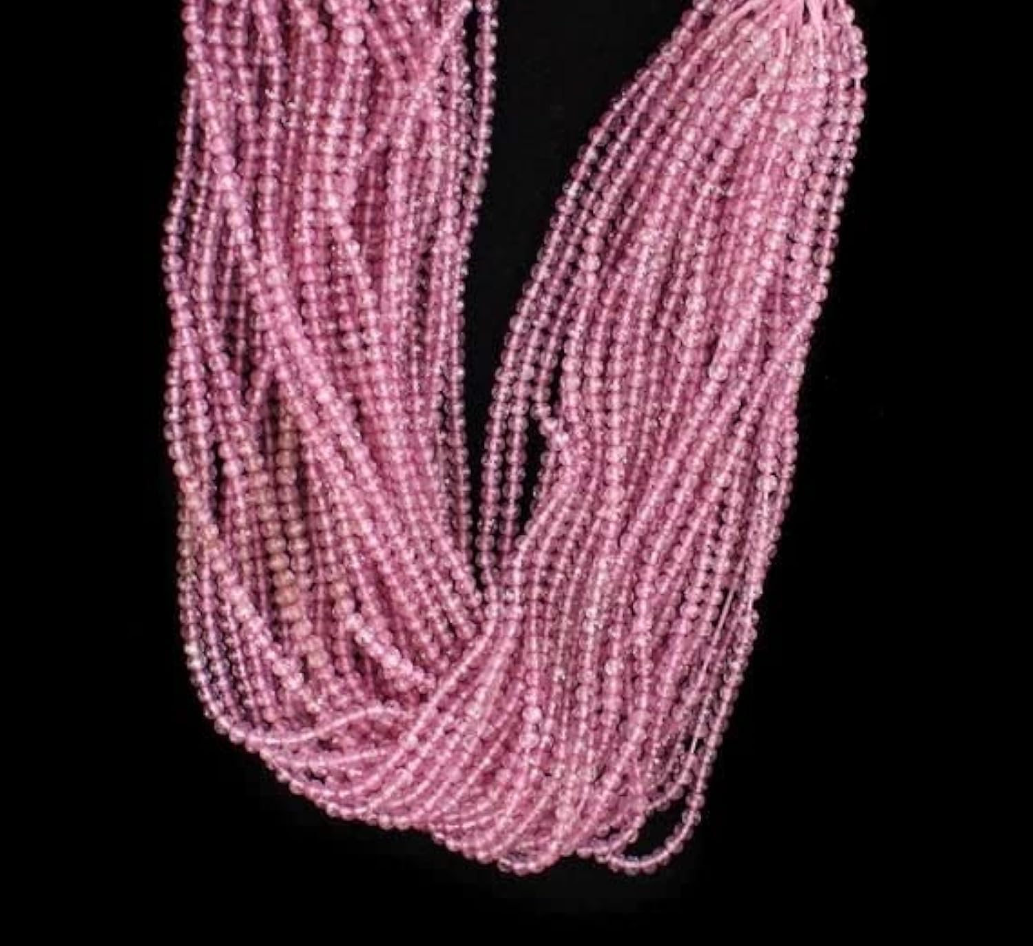 Perles az rose micro round faceted beads LKBEADS 3mm pour création bijoux