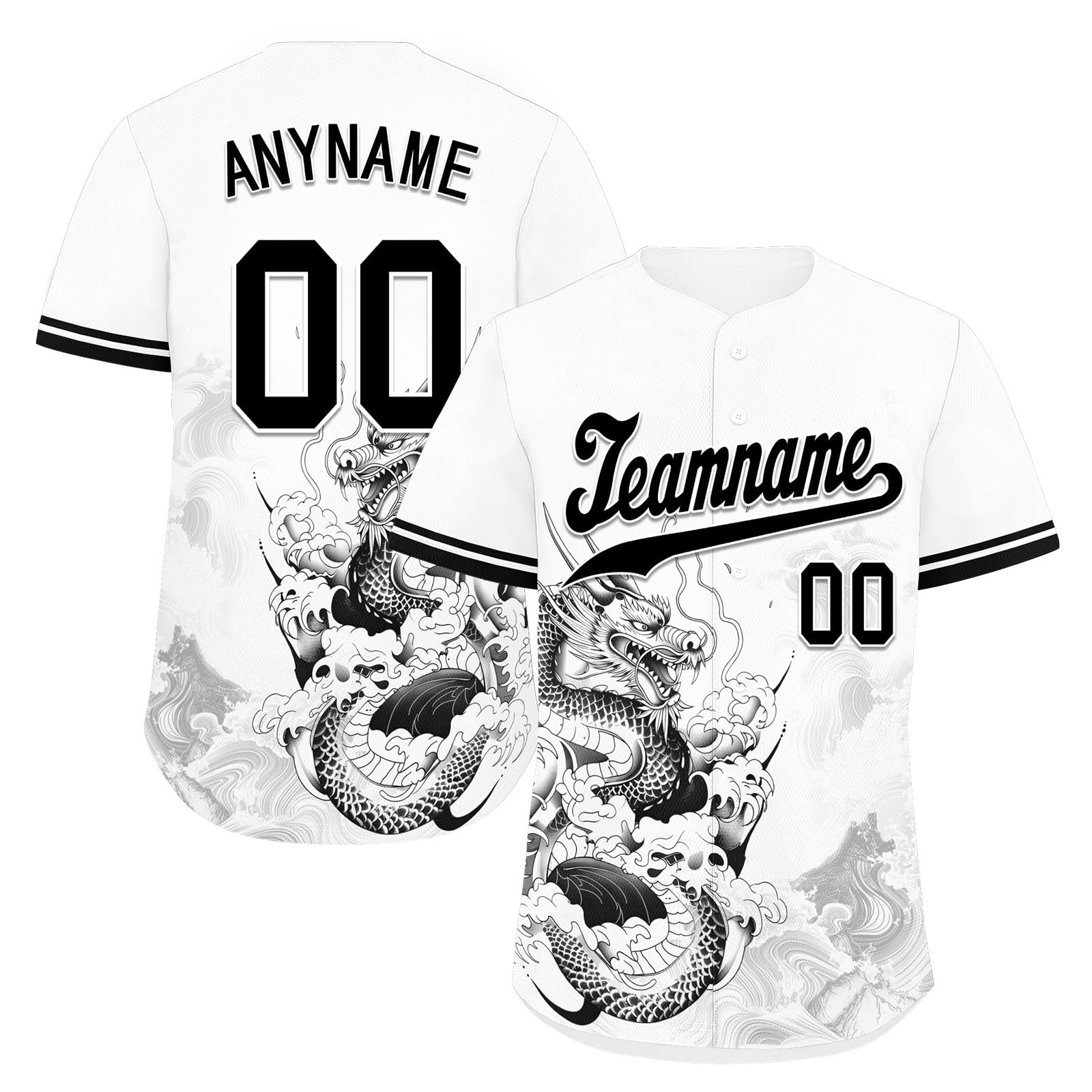 coolcustomize Custom Skull Baseball Jersey for Men Youth Team Gothic Sports Uniform Short Sleeve Softball Shirts with Name/Logo