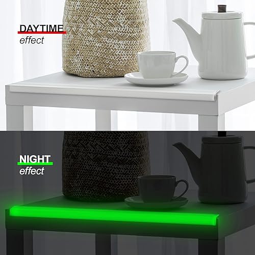 Miniatura 3 de Protectores de borde que brillan en la oscuridad, a prueba de bebés, tira protectora de borde de muebles de silicona transparente luminosa de 20