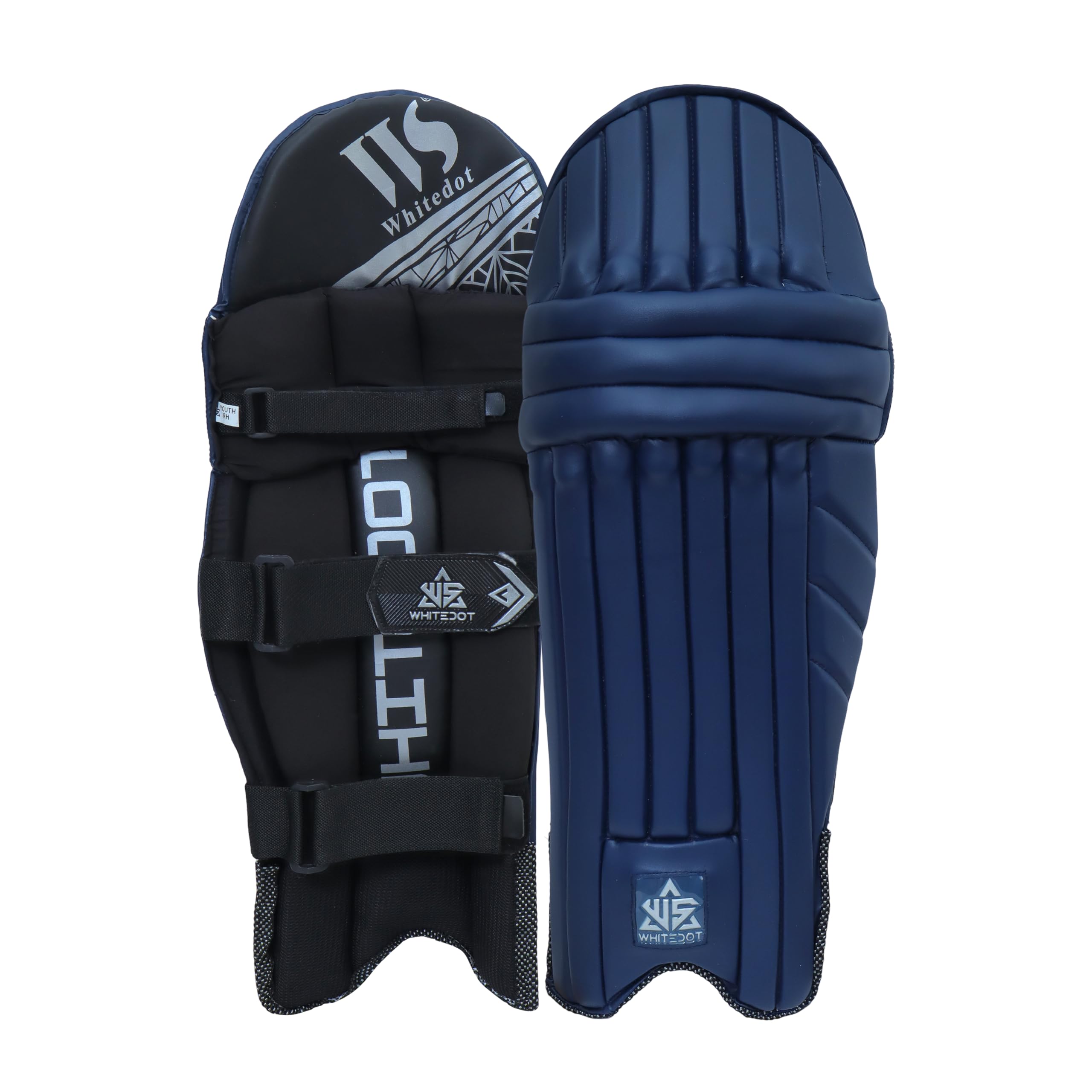 Whitedot PU Eleanor Cricket Batting Pad, Suitable for Boys/Small Right Hand, Navy Blue-image-36