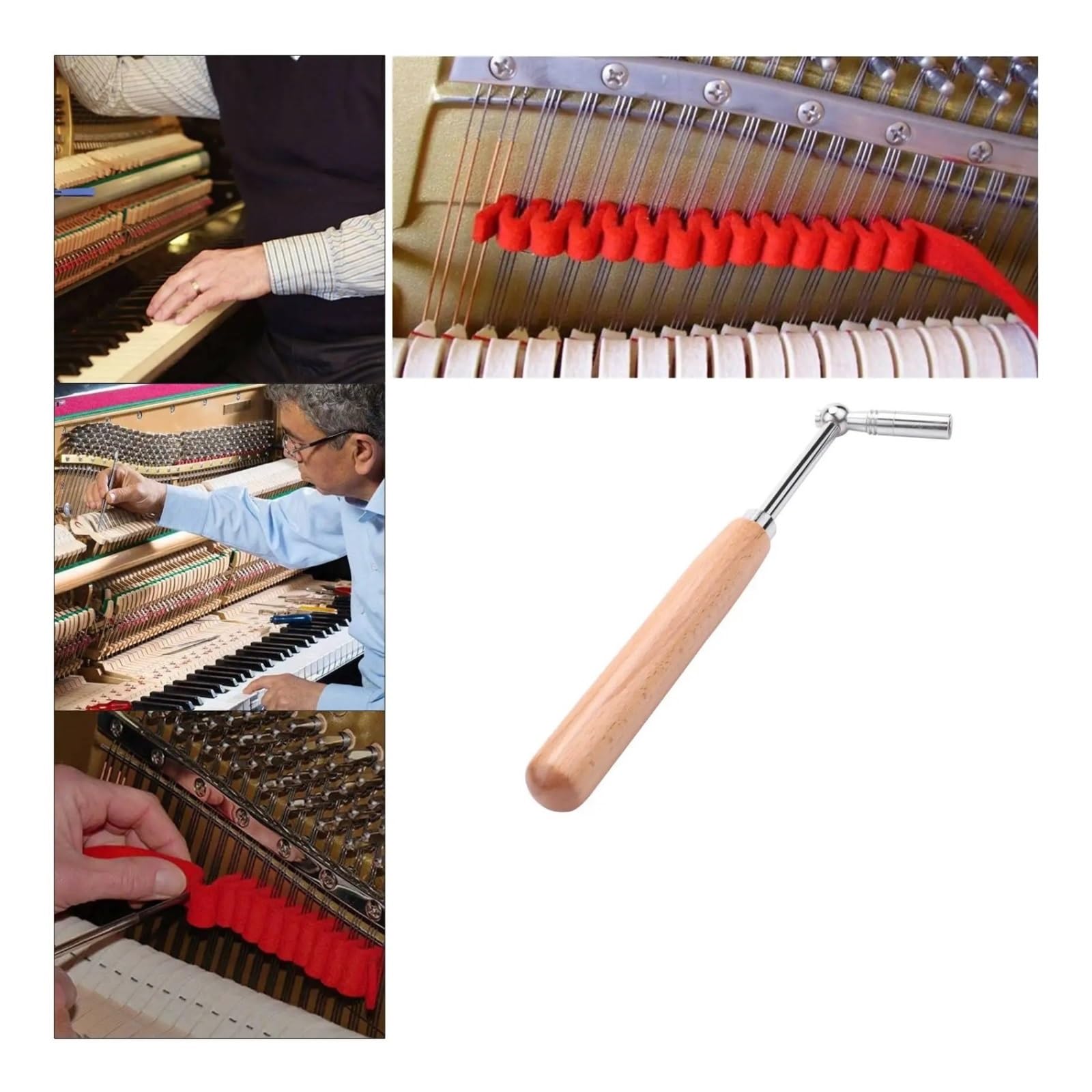 Piano Tuning Kit Kit d'outils et étui for accordeur de Piano, for levier réglage, marteau muet, bricolage