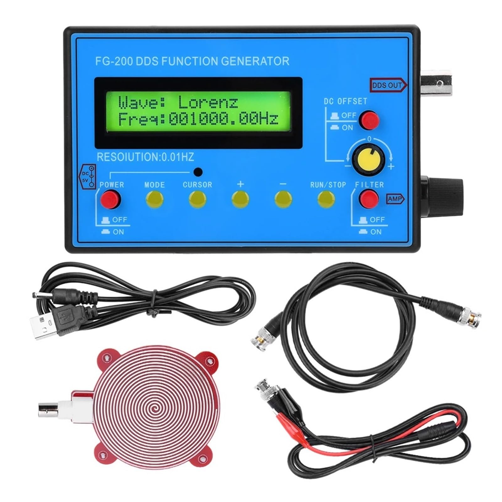 DDS-Funktion Signalgenerator Frequenzzähler 0,01 Hz-500 KHz Signalquellenmodul Sinus-Quadrat-Dreieck-Sägezahn-Wellenform