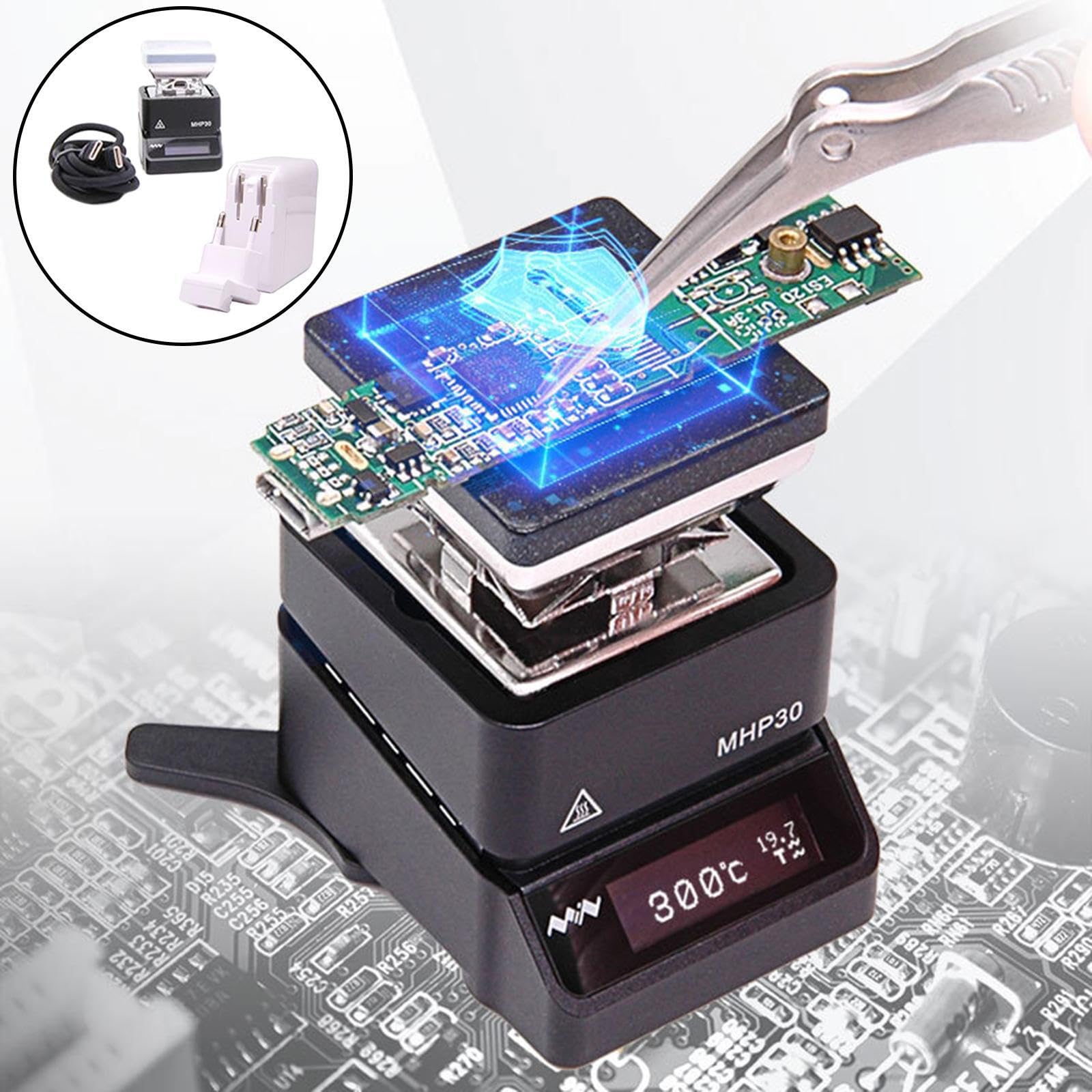 Mini precalentador de placa eléctrica con controlador desmontable, construcción sólida y tecnología de calentamiento, estación de