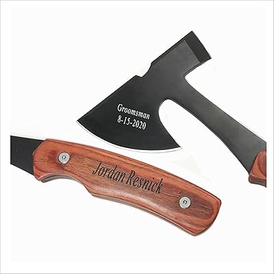 e-tradeusa Personalized Hatchet Axe Rescue Axe Hatchet Rosewood Handle