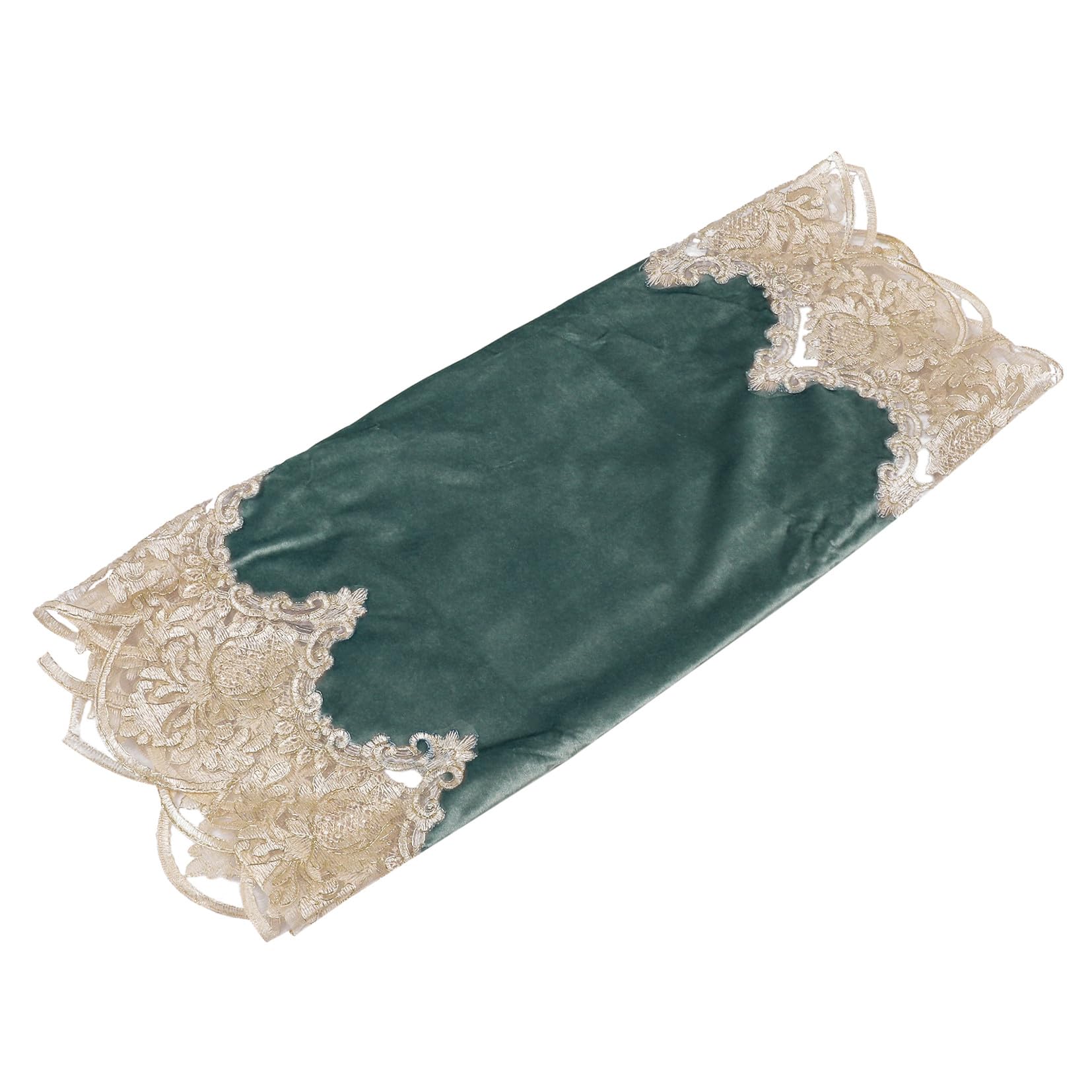 ibasenice Housse Demi-couverture pour Piano Électronique, Motif Dentelle Brodée, Polyester Pliable et Décoratif, Protection Anti-poussière pour Piano