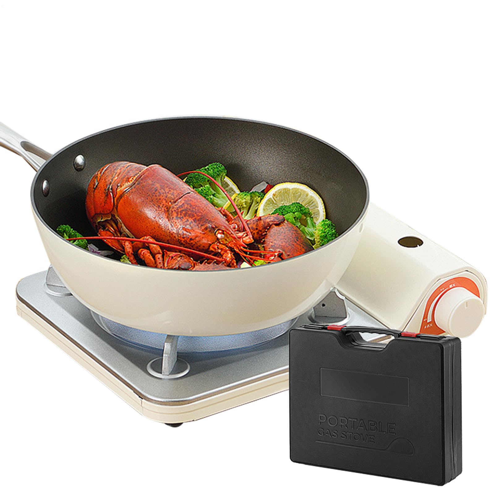 Réchaud de Camping Réchauds de Camping Portatifs pour Randonnée et | Brûleur Léger Ultra-Plat Compact pour , Randonnée et Cuisine en Extérieur avec Table de Cuisson Portable