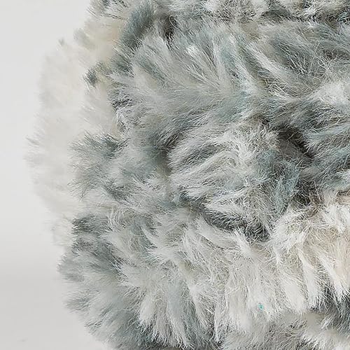 Miniatura 2 de Crafted By Catherine Ovillo de piel sintética para alta costura, paquete de 2 (54 yardas cada madeja), color verde claro, calibre 6 súper voluminoso