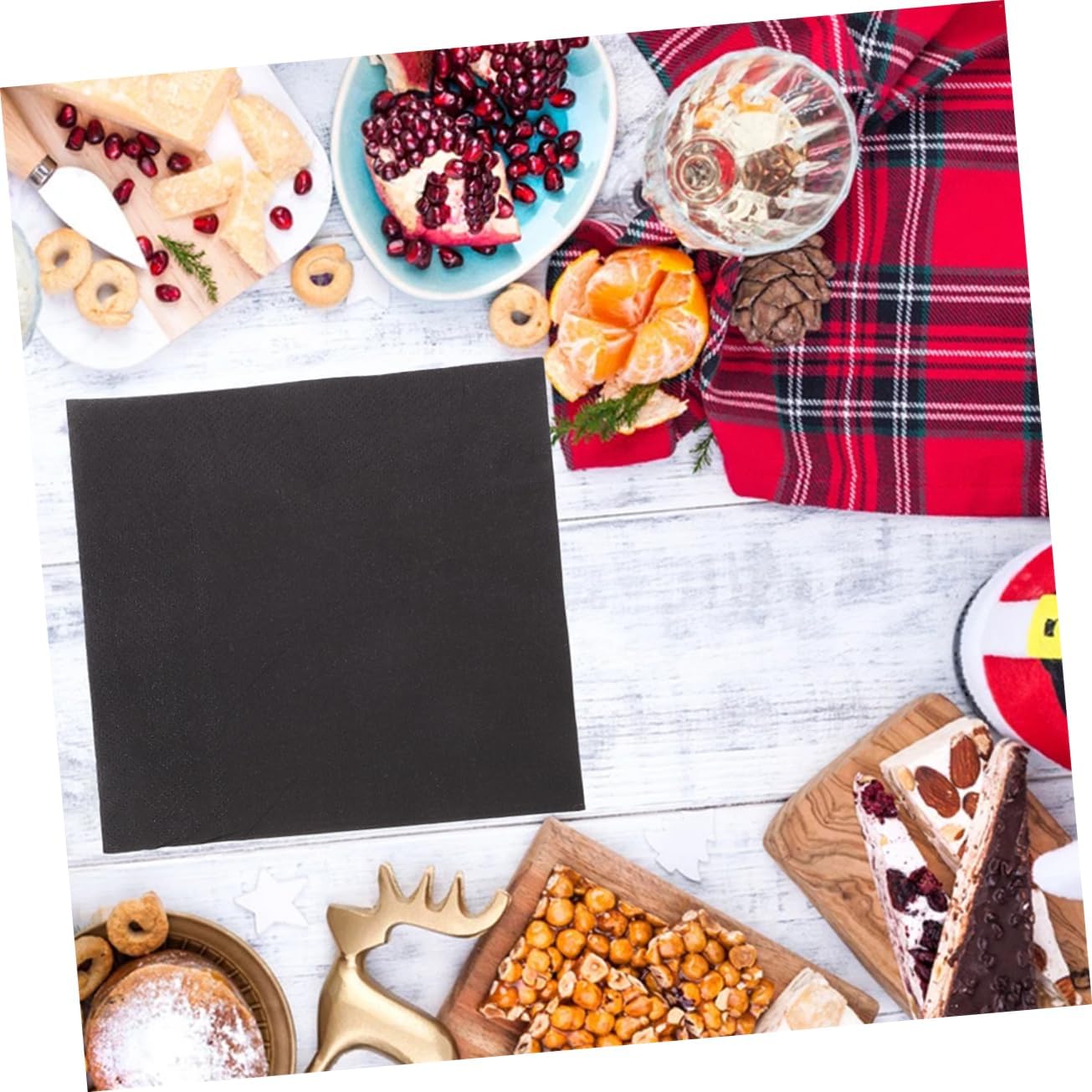 60pcs Black Paper Napkins Disposable Cocktail Napkins for Weddings Birthdays and Parties Soft Sturdy and