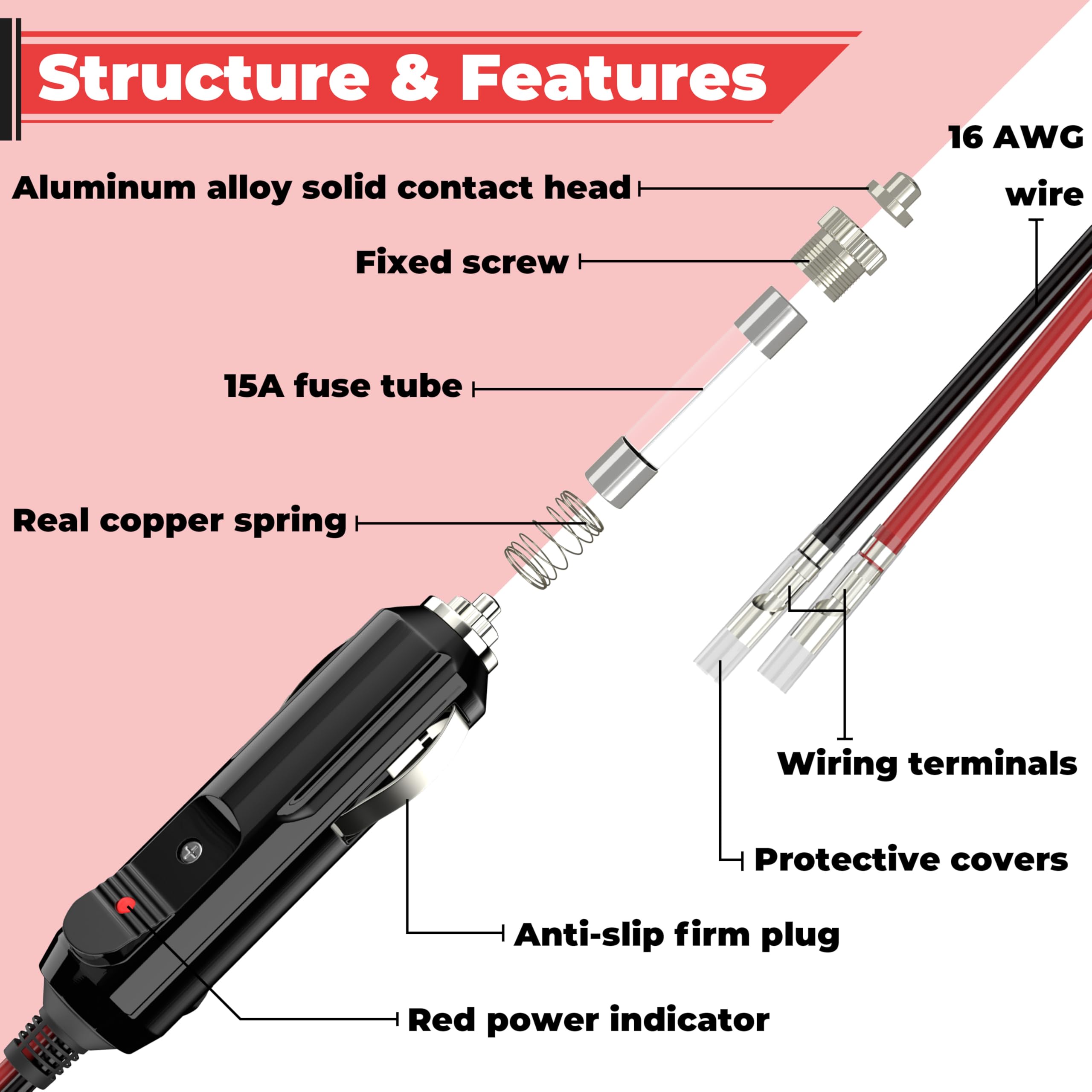 cigarette lighter wire gauge Amazon.com: BFXM 12V Cigarette Lighter Plug with 1FT 16 AWG Wire,  Automotive Replacement Cigarette Lighter Male Plug Adapter with LED Light,  Car Cigarette Lighter Adapter with Fused Replacement (2 Pack) : Automotive