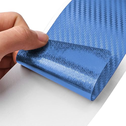 Miniatura 5 de Protector de parachoques trasero de automóvil, adhesivo antiarañazos de fibra de carbono para proteger el borde de la puerta del automóvil,