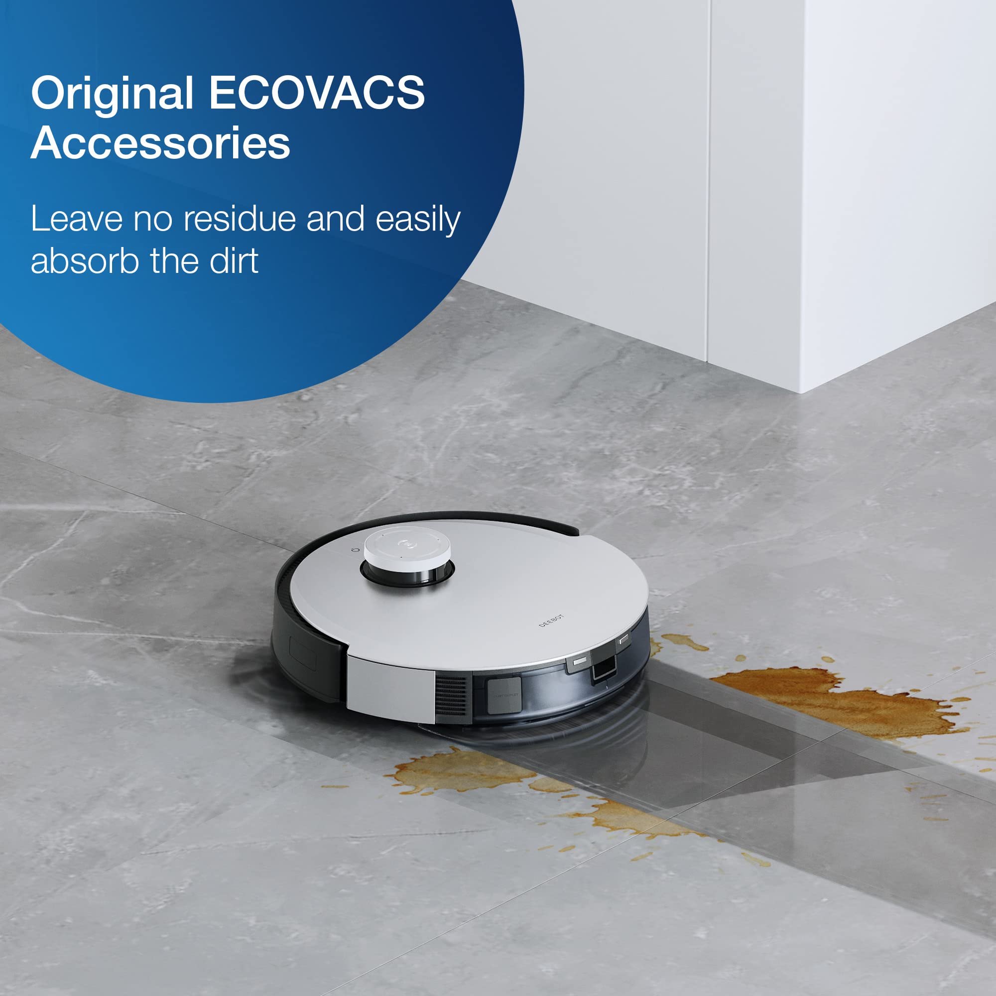 ECOVACS - Panni in Microfibra USA e Getta per aspirapolvere Serie N8 T8 T9, Confezione da 25
