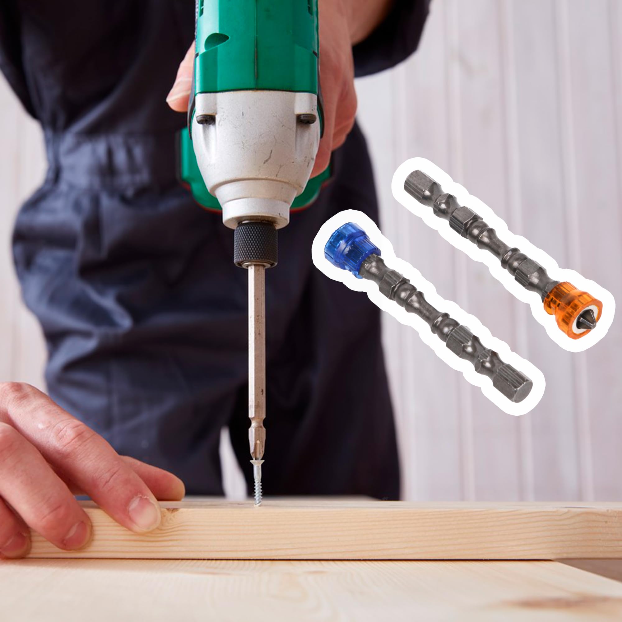 5x Magnetische Trockenbau-Bits PH2 – Aus S2-Stahl, Mit Tiefenstopp, Für Gipskarton-Schrauben