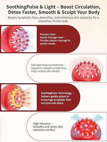 Miniatura 4 de Masajeador de drenaje linfático y herramienta de masaje anticelulitis, reduce las estrías y la celulitis, para piernas, brazos y vientre, máquina de
