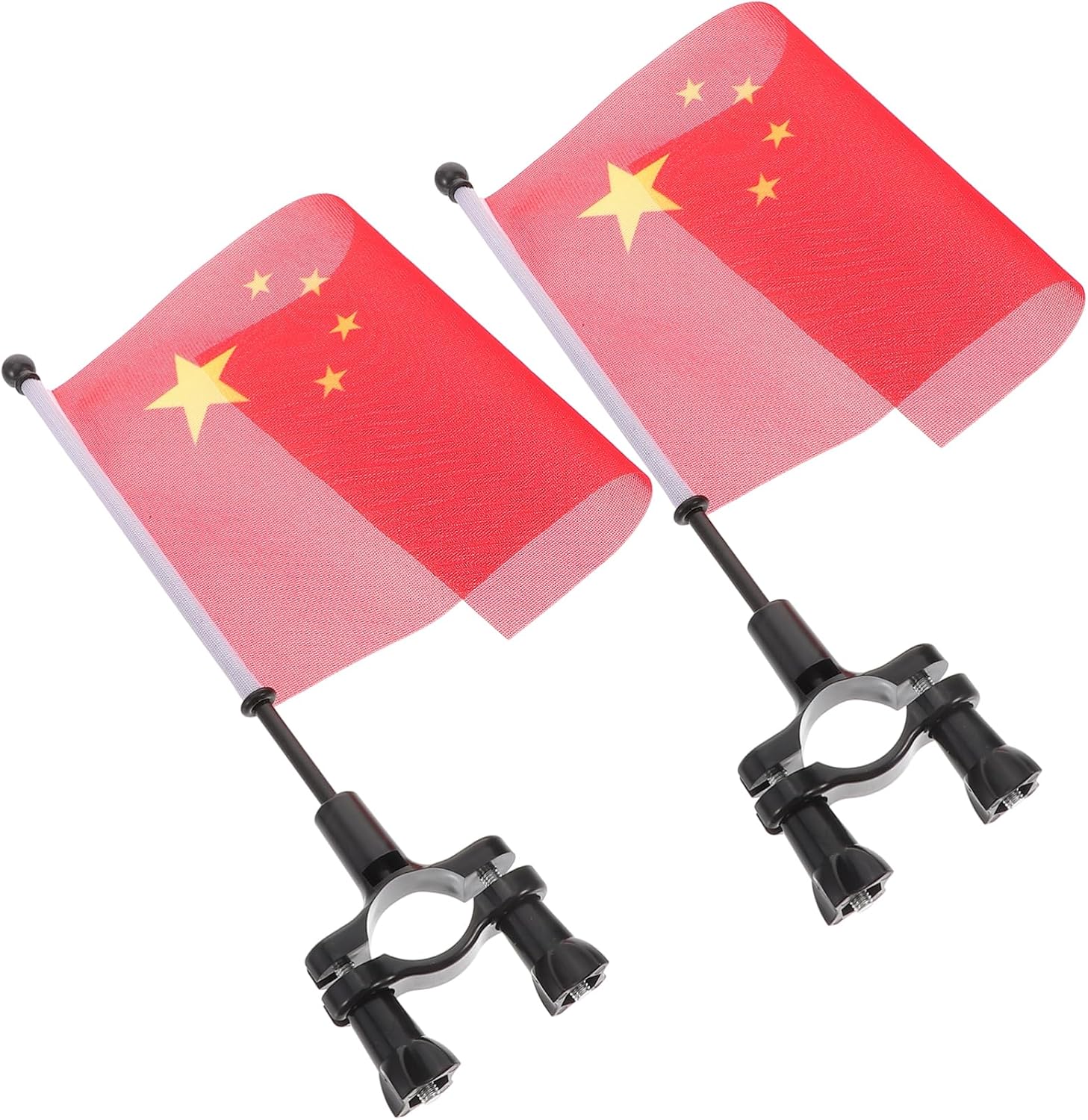 2pcs High Visibility Bike Safety Flag Durable Handlebar Flag for Cycling Tricycles Scooters Easy to Install Tear-resistant Material Bright Color for Enhanced Safety