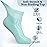 +MD Diabetic Socks for Men Women-6 Pairs Ankle Non-Binding Extra Wide, Circulator Socks for Edema 10-13 6/Green