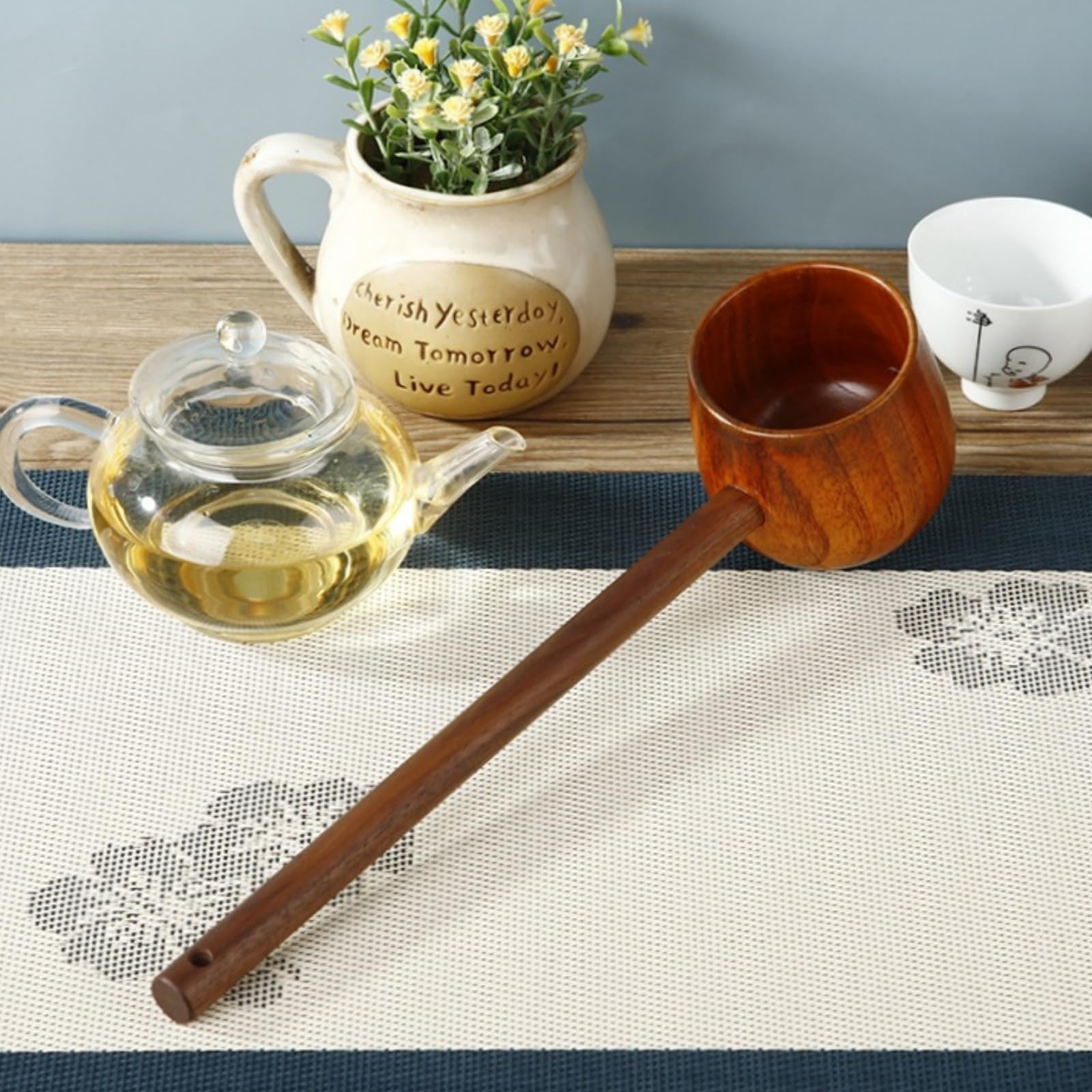 Amazon | Eeeza 柄杓 お手前用 お点前用 木製 茶道具 ナツメの木 