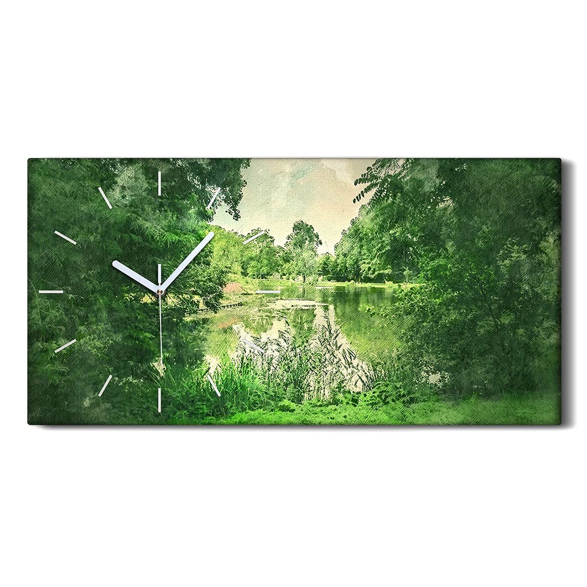 Horloge sur toile ne pas tic tac en silence decoration moderne 30cm