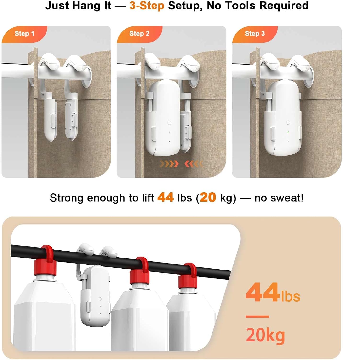 Automatic Curtain Opener with Remote (2 Pack), Compatible with Alexa and Google Home, Smart Curtain Opener for Roman/U/T Rails, Bluetooth Curtain Opener with App/Timer, Gifts for Women | Gifts for Women and Men, with Remote (2 Pck) 4 71+7NfRGbAL. AC SL1500