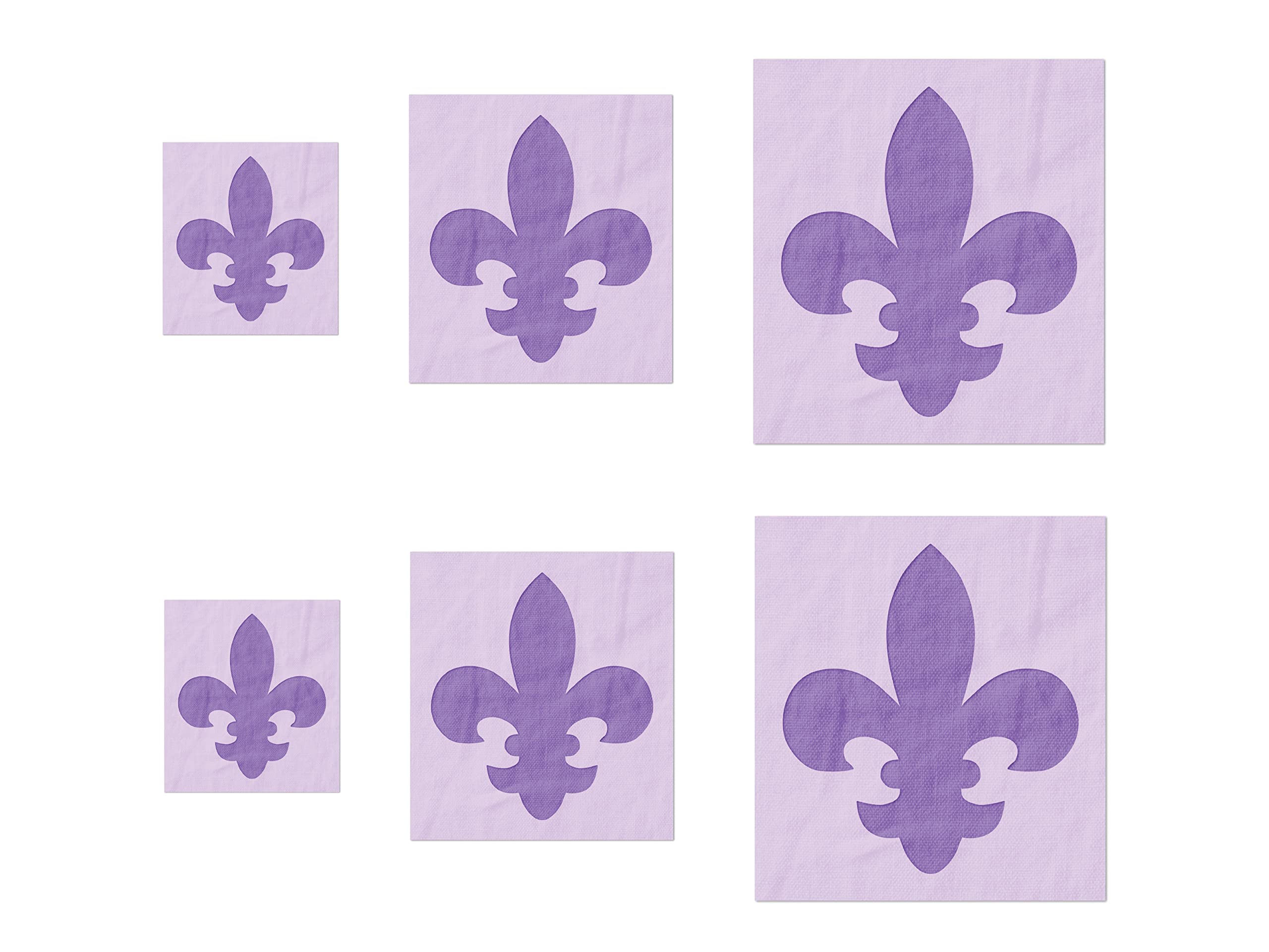 Stencil Stop Plantilla de símbolo de flor de lis, reutilizable para proyectos de bricolaje, pintura, dibujo, manualidades, plástico Mylar de 14 mil (paquete de 6 (2, 3 y 4 pulgadas, 2 de cada uno)
