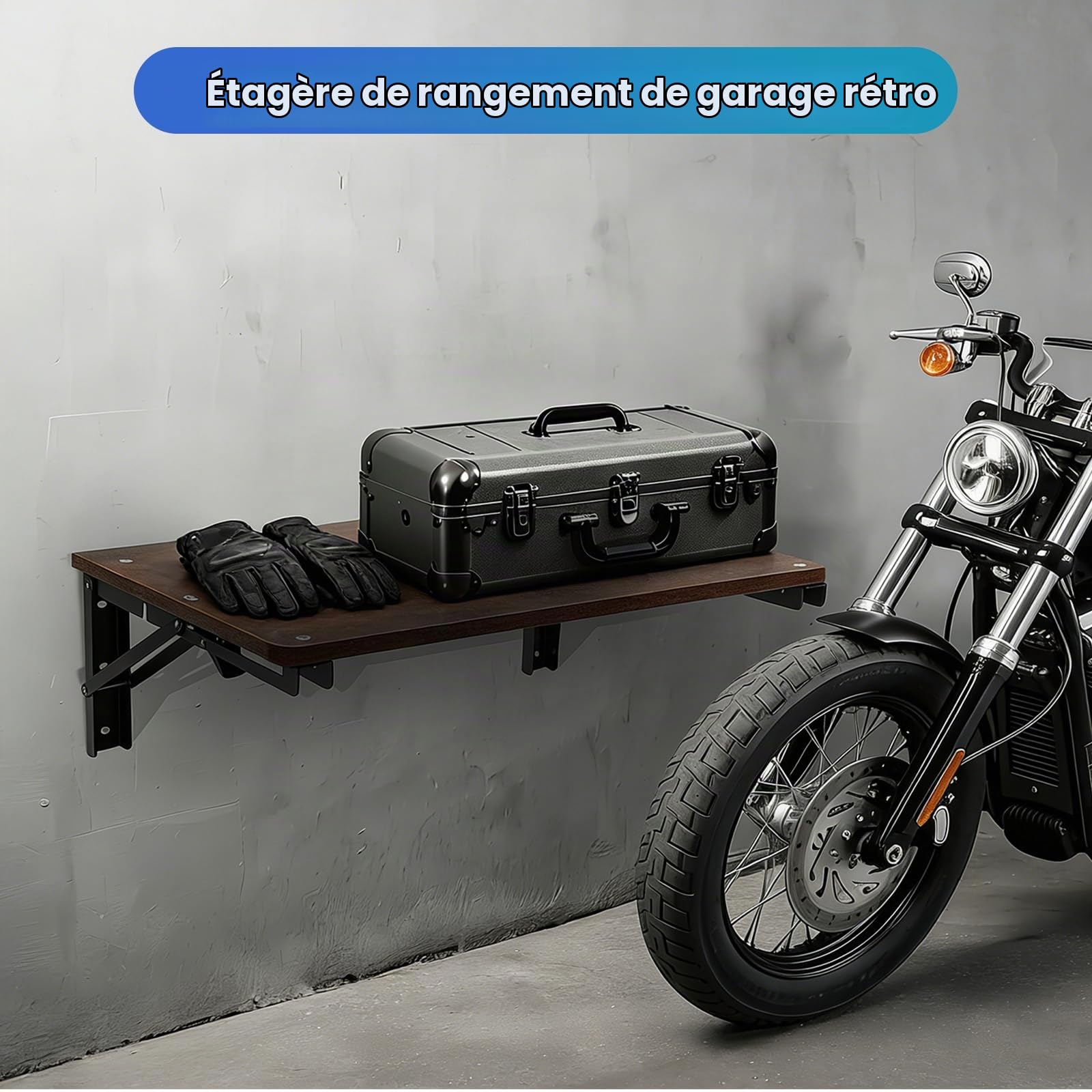 Étagère Murale Rabattable en Bois pour Petits espaces, Étagère Flottante Pliable pour Bureau, Salon, Chambre à Coucher, Cuisine, buanderie, Tablette Murale avec Console Pliante,55x30cm