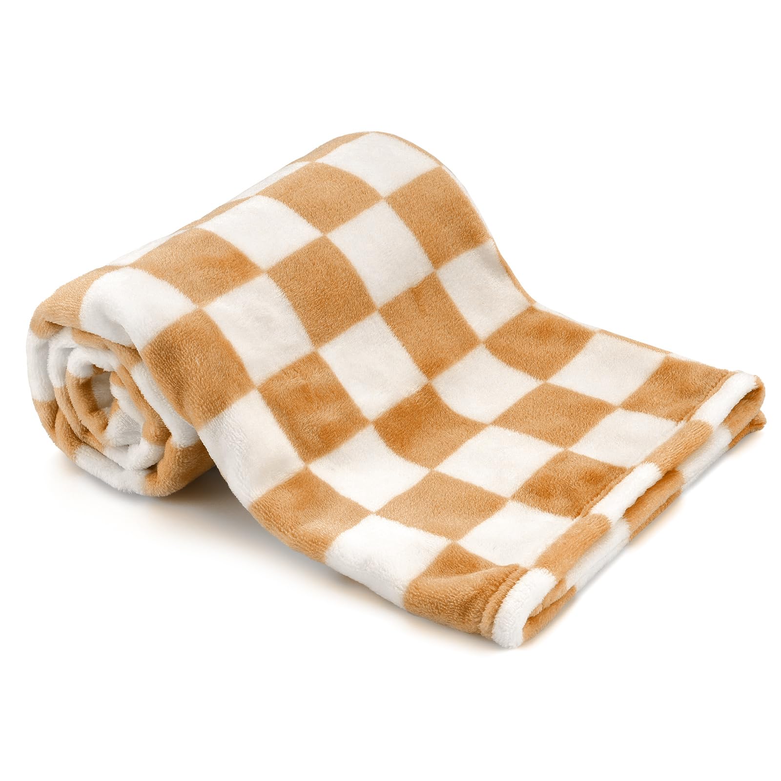 GreatBba Plush Checkered Baby Blanket for Boys Girls Nursery, 30"*40" Warm Short Fleece Blanket Neutral for Infant Newborn, Small Fuzzy for Sleeping,