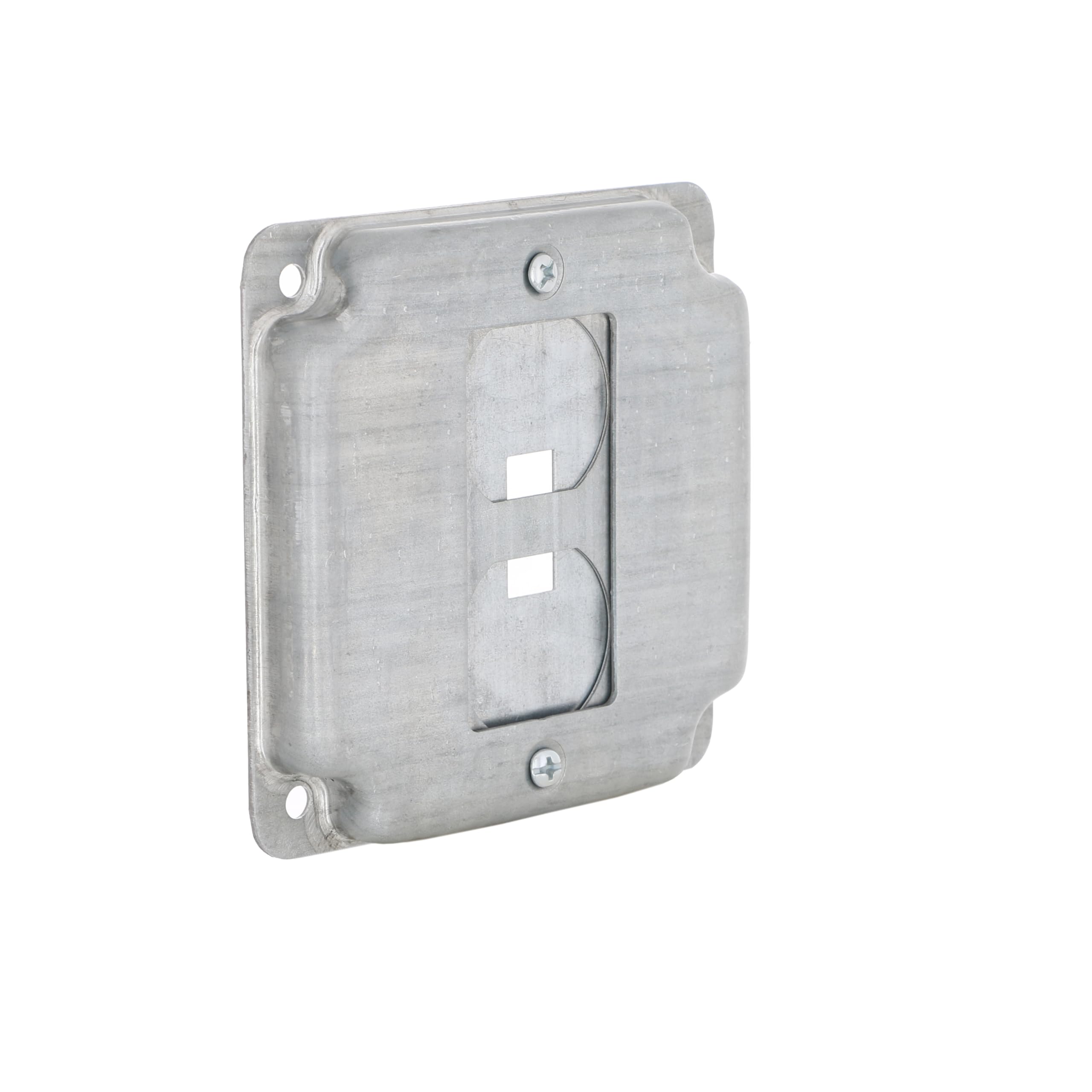 808U Raised Square Cover with Exposed Work 1 GFCI Duplex or Toggle, 4", 1/2"