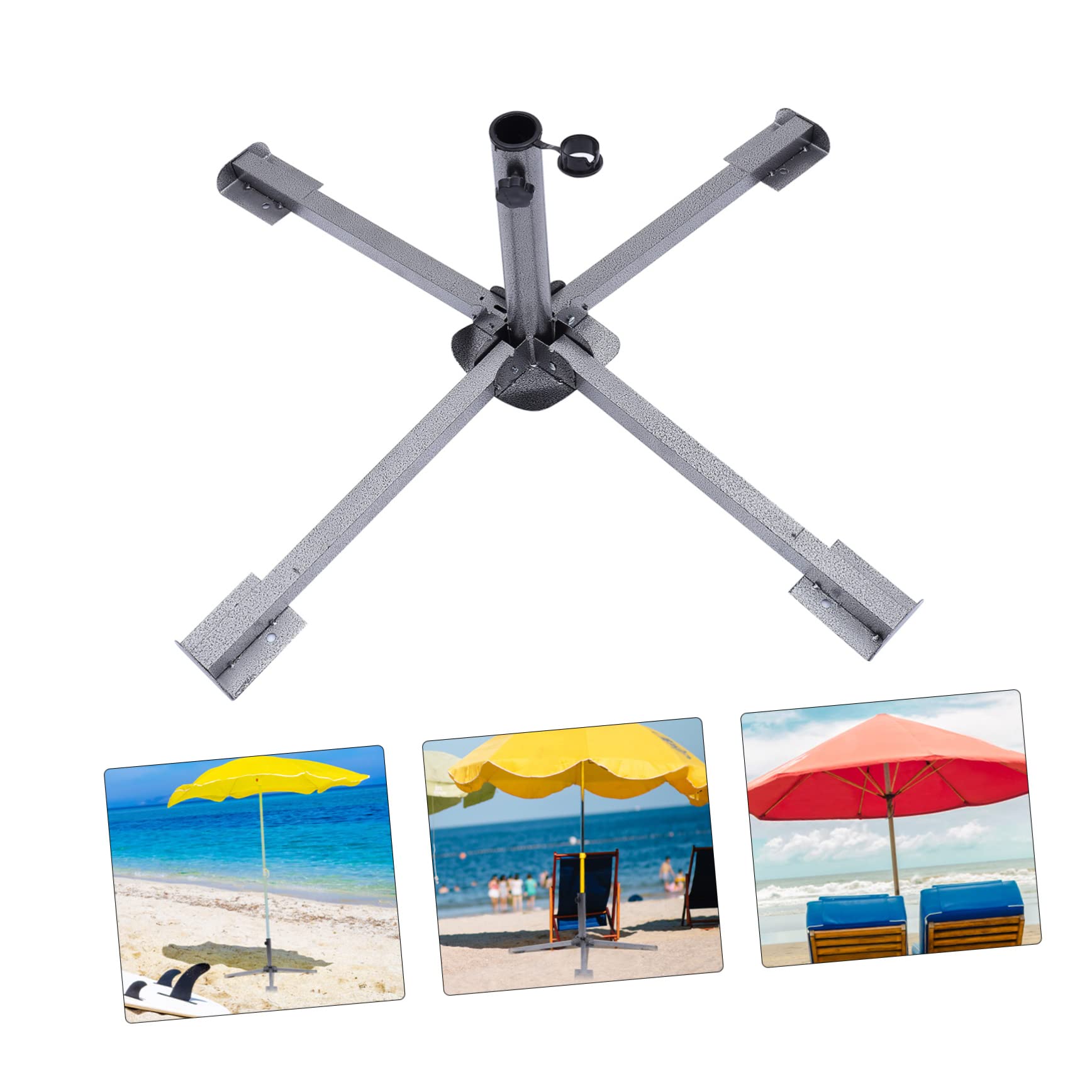 TOYANDONA Pied De Parasol Croix pour Terrasse Ou Plage Support pour Parasol Facile à Installer Ranger