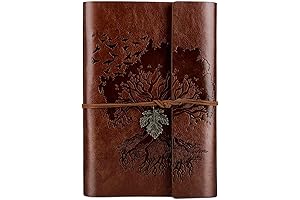 A5 Leather Journal Notebook | Versatile Blank Pages for Writing, Sketching, and Artistic Expression
