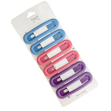 6pcs Cute Candy Colour Ladies Hair Clips Matte Snap Girls Hair Clips and Non-slip Metal Snap Hair Clip Suitable for Any Hair Type for Styling DecorationBlue and Pink and Purple